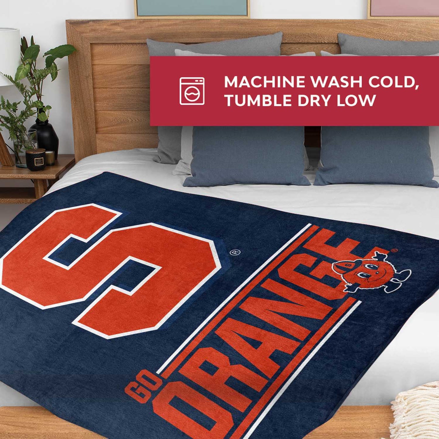 Syracuse Orange NCAA Double Sided Blanket - Navy
