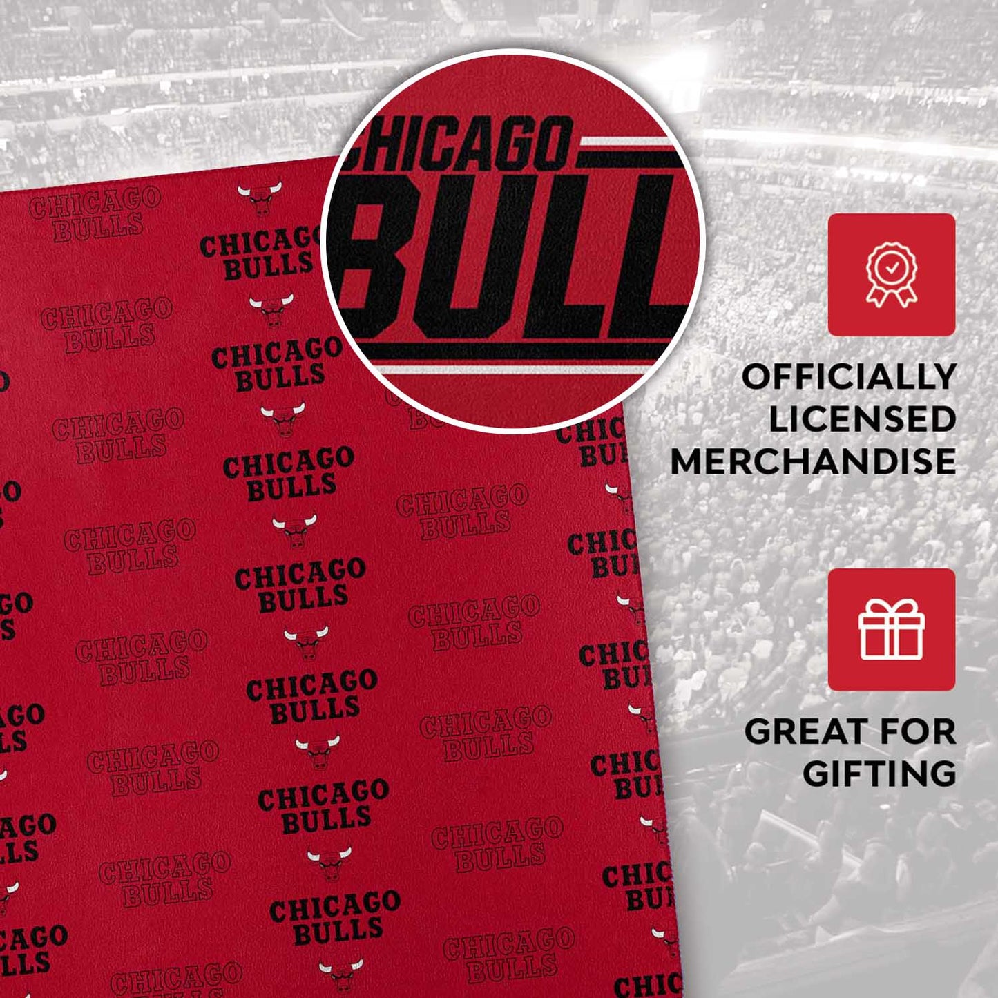 Chicago Bulls NBA Double Sided Blanket - Red