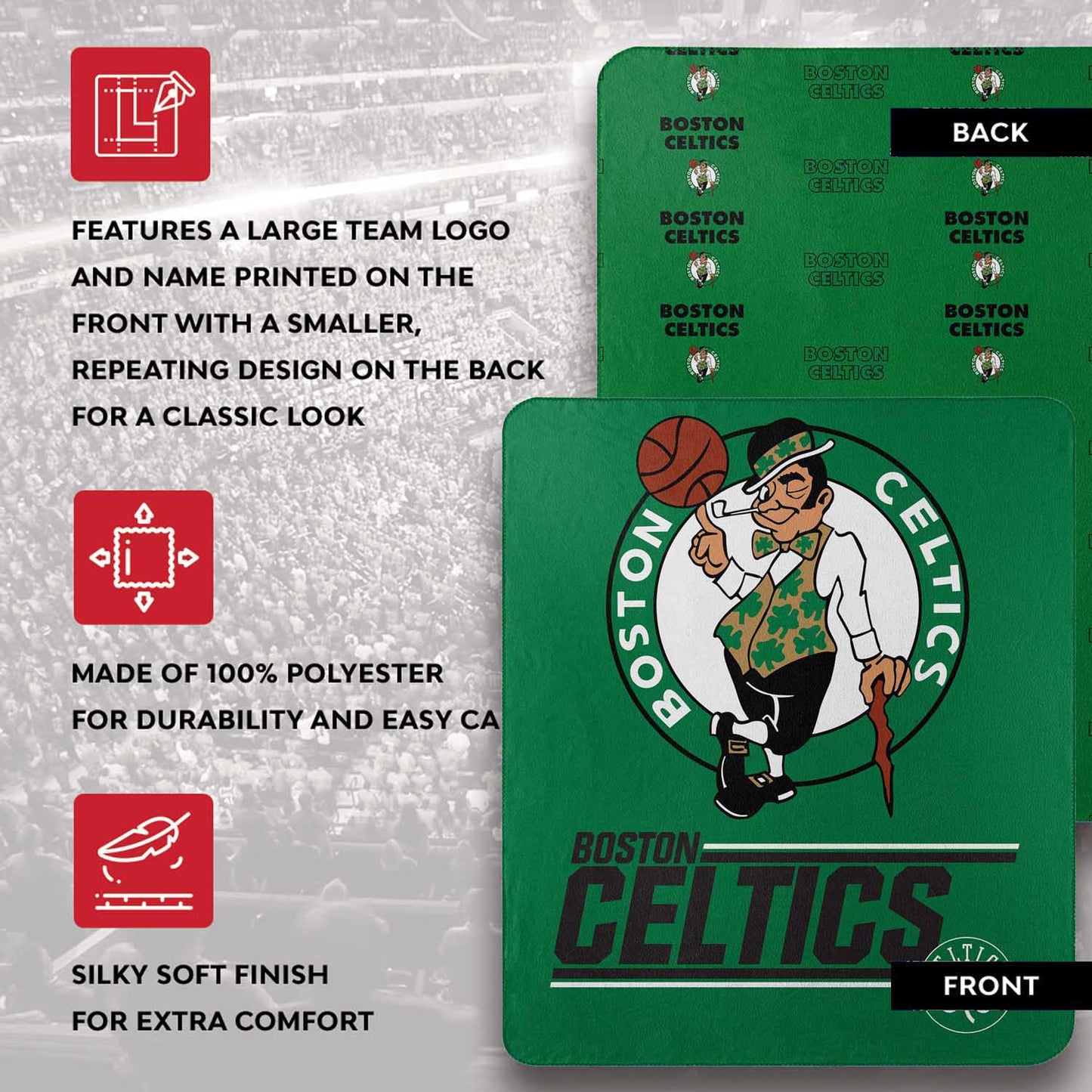 Boston Celtics NBA Double Sided Blanket - Green