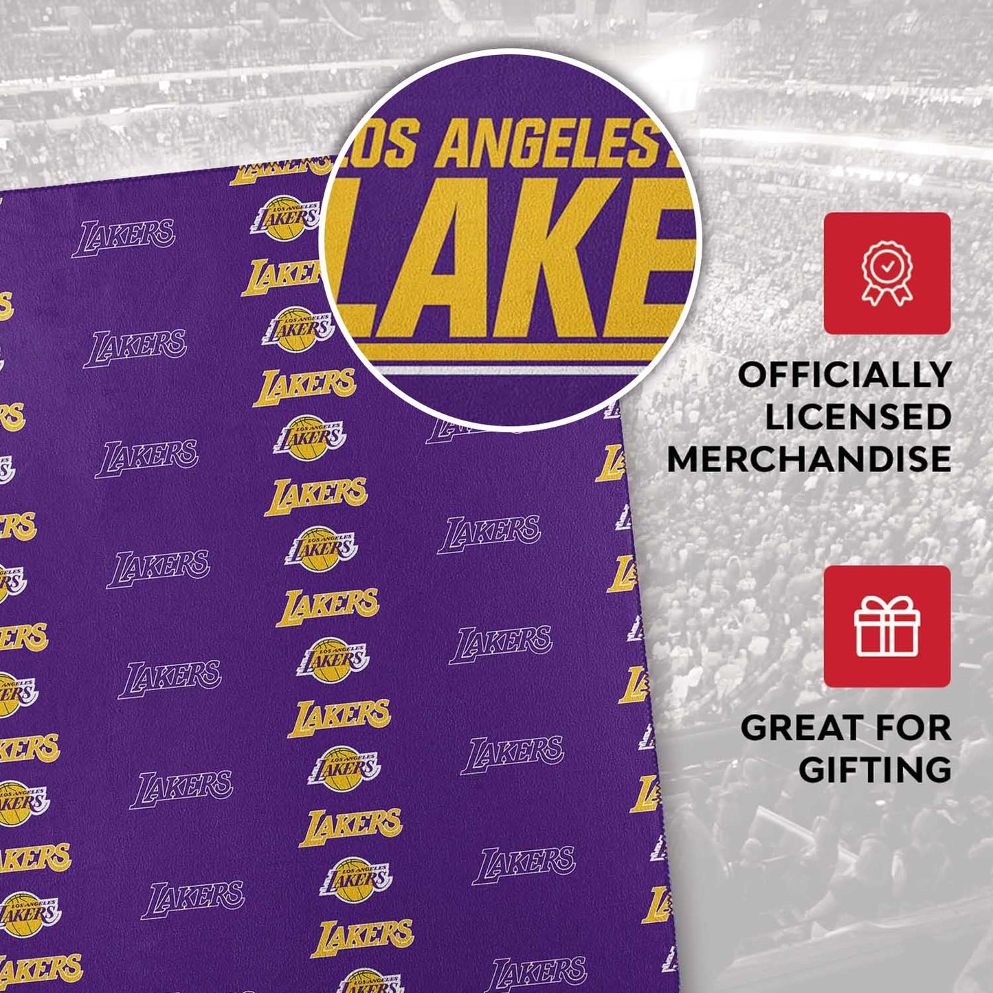 Los Angeles Lakers NBA Double Sided Blanket - Purple