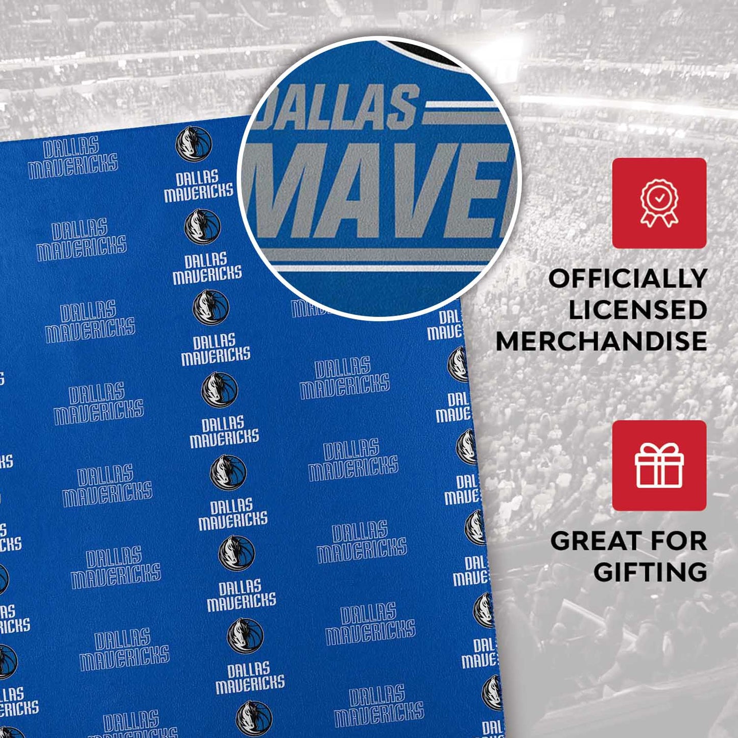 Dallas Mavericks NBA Double Sided Blanket - Blue