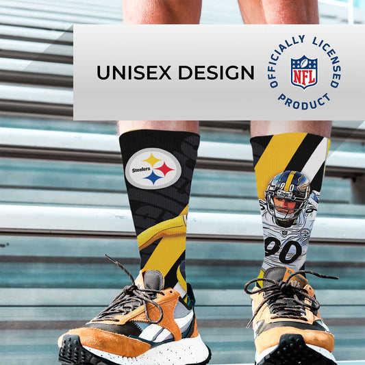 Pittsburgh Steelers NFL Adult Player Stripe Sock - Black