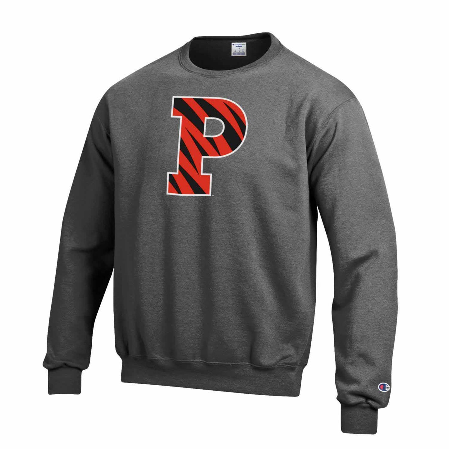 Princeton Tigers Adult Mascot Fleece Crewneck - Charcoal