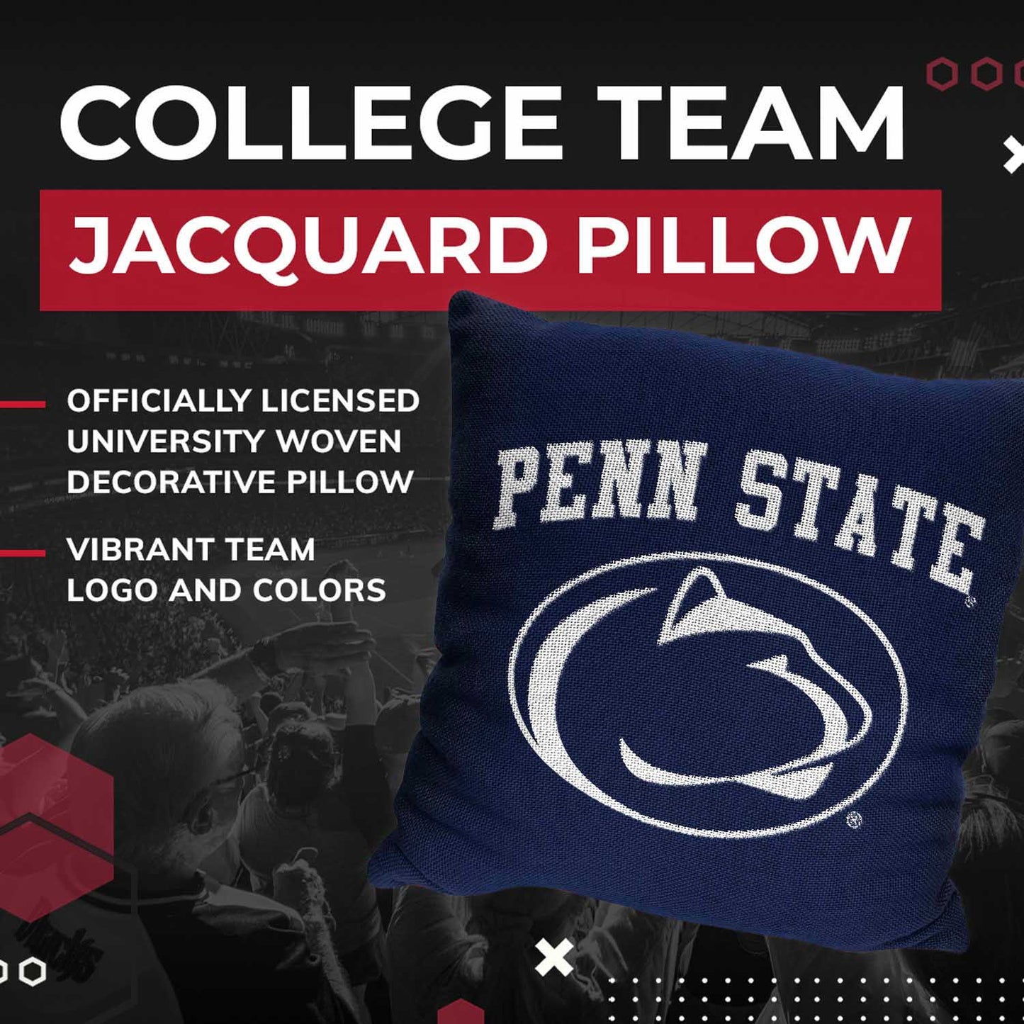 Penn State Nittany Lions NCAA Decorative Pillow - Navy
