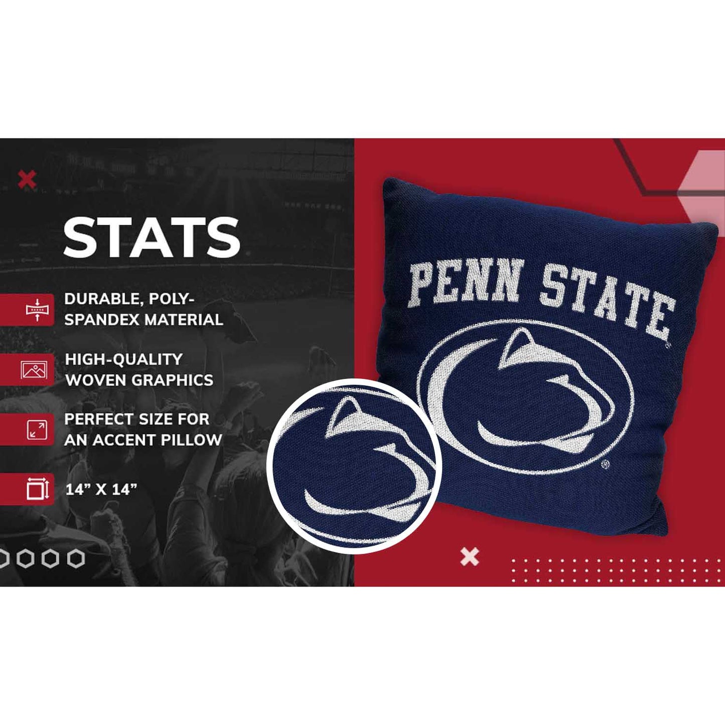 Penn State Nittany Lions NCAA Decorative Pillow - Navy