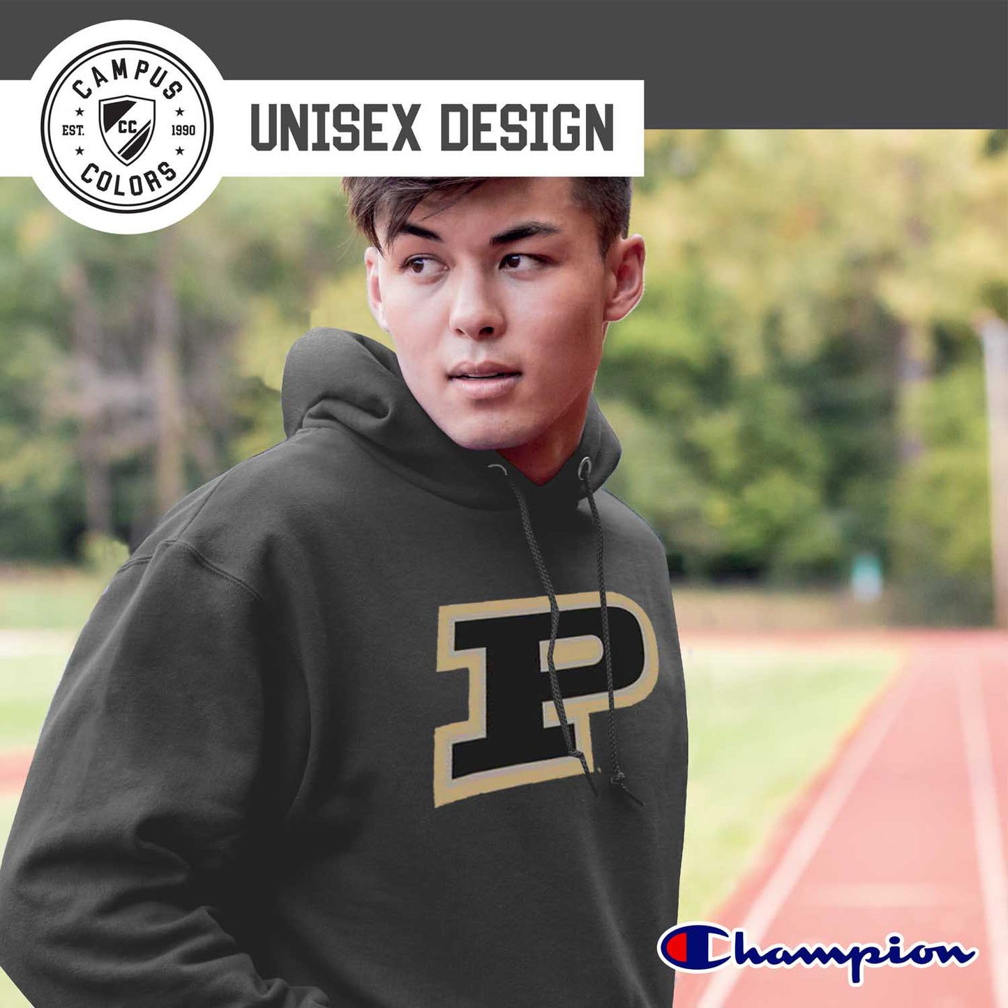 Purdue Boilermakers Adult Mascot Fleece Hooded Sweatshirt - Charcoal