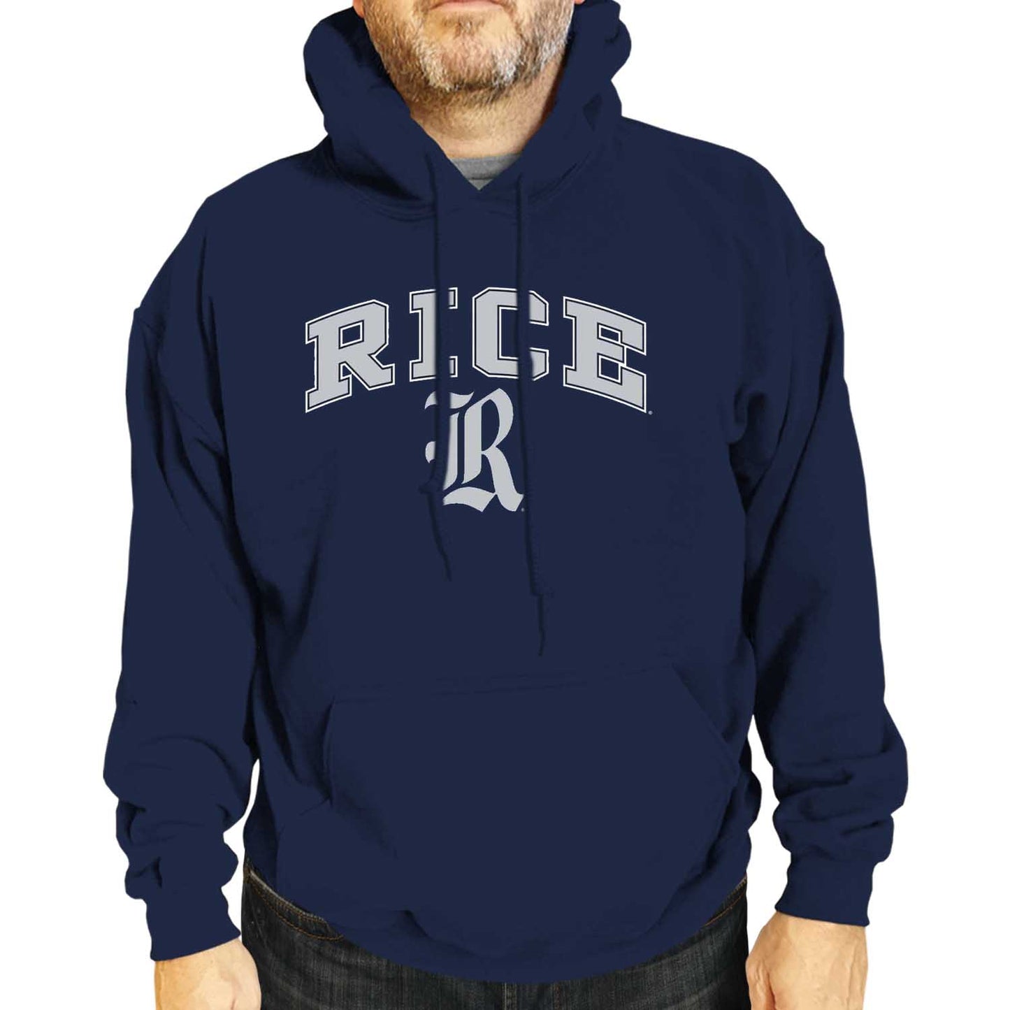 Rice Owls Adult Arch & Logo Soft Style Gameday Hooded Sweatshirt - Navy