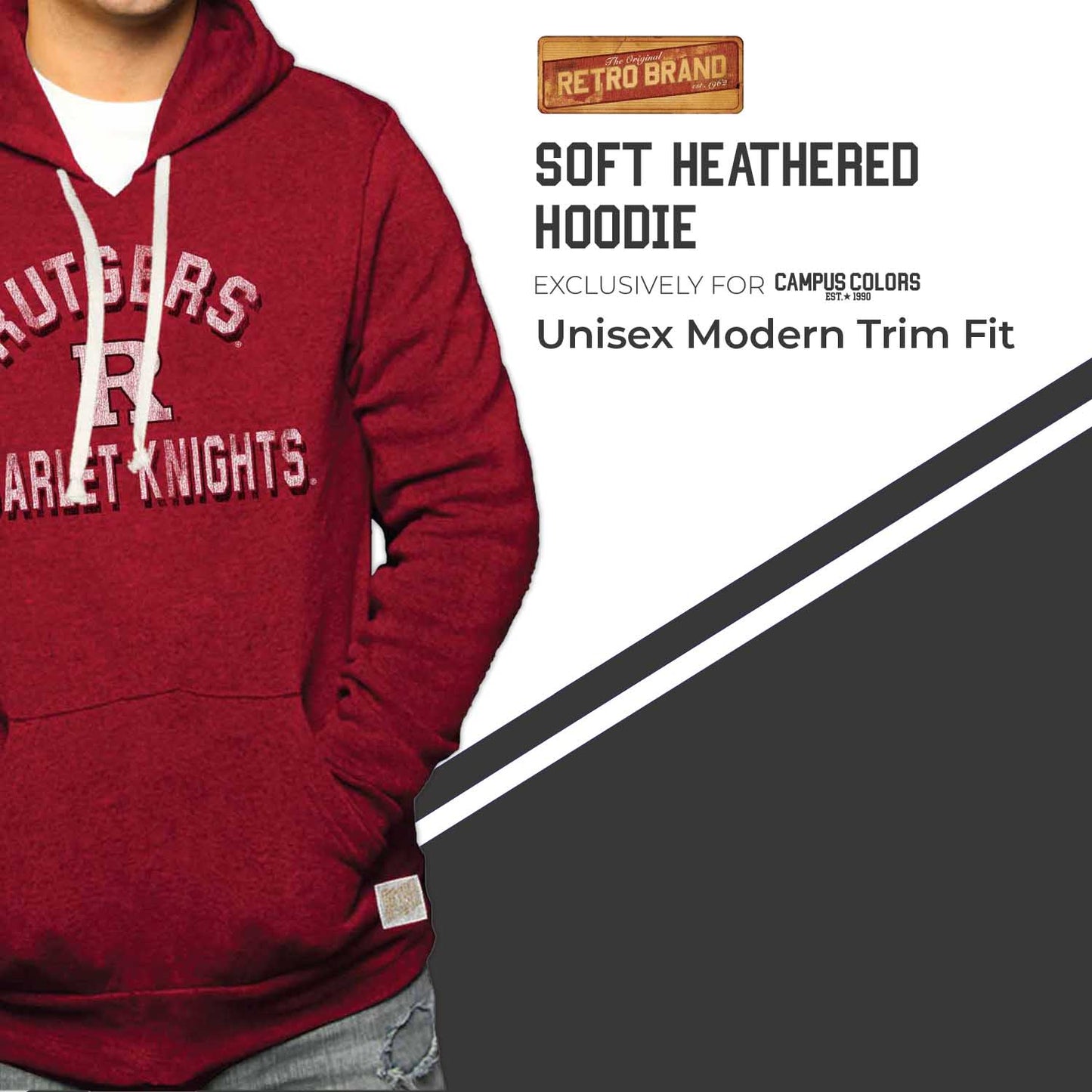 Rutgers Scarlet Knights Adult University Hoodie - Red