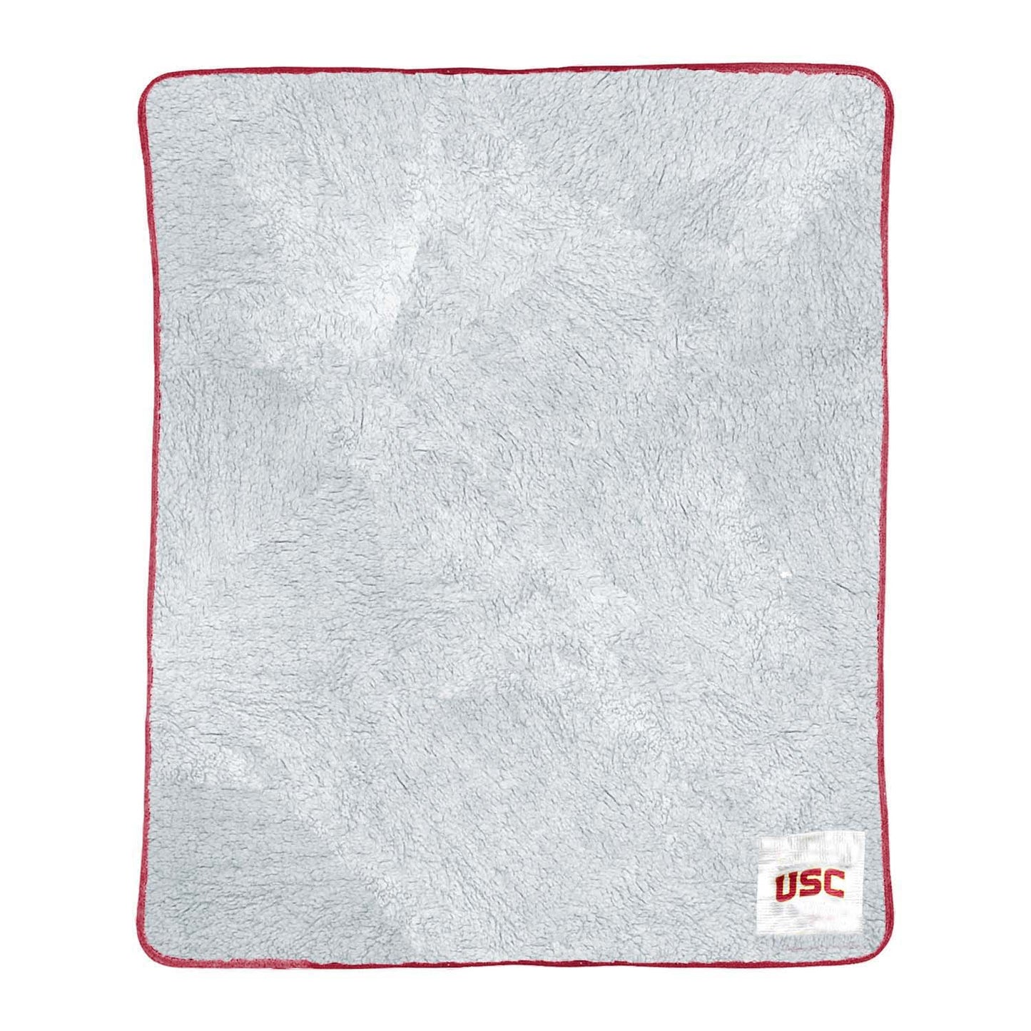 USC Trojans NCAA Silk Sherpa College Throw Blanket - Crimson