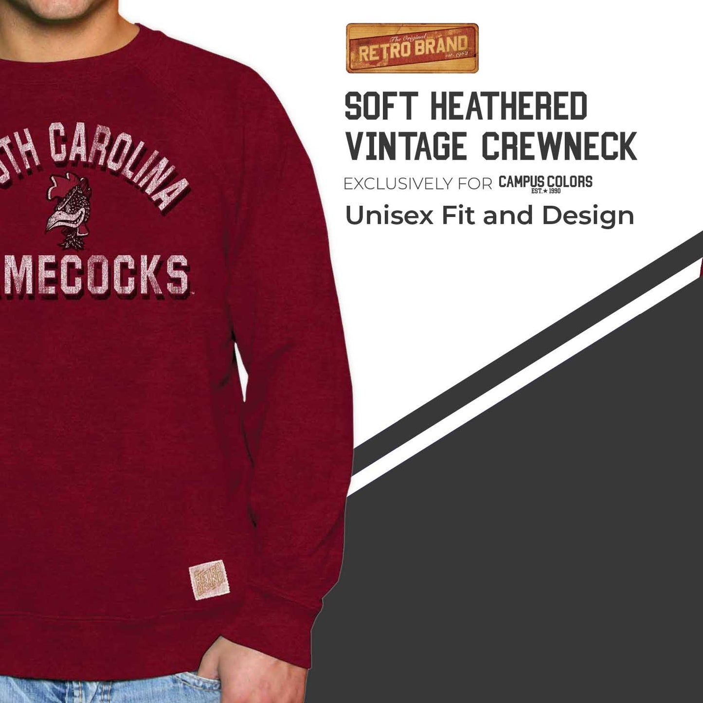 South Carolina Gamecocks Adult University Crewneck - Crimson