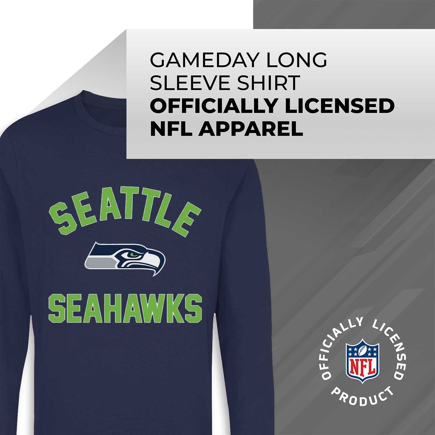 Seattle Seahawks NFL Gameday Adult Long Sleeve Shirt - Navy