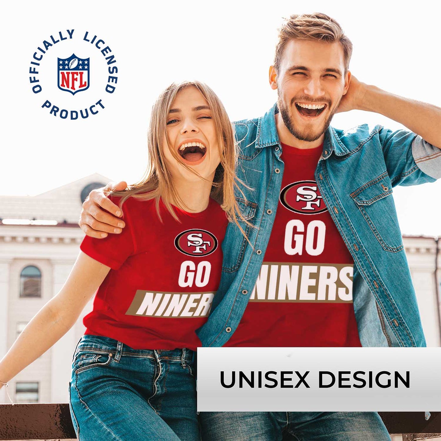 San Francisco 49ers NFL Adult Team Slogan Unisex T-Shirt - Red