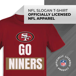 San Francisco 49ers NFL Adult Team Slogan Unisex T-Shirt - Red