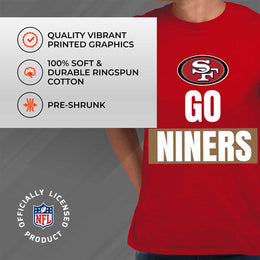 San Francisco 49ers NFL Adult Team Slogan Unisex T-Shirt - Red