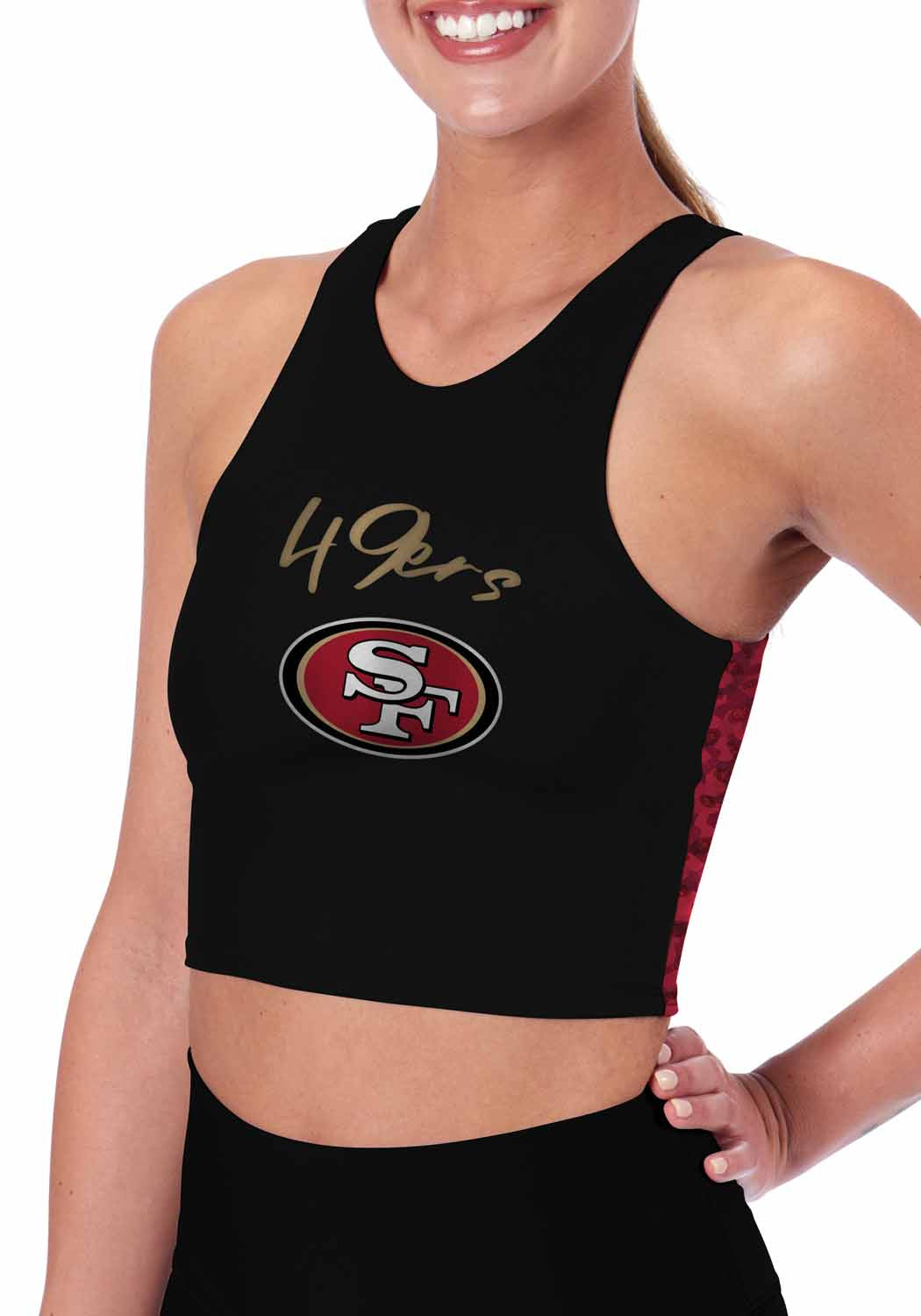 San Francisco 49ers NFL Women's Sports Bra Activewear - Black