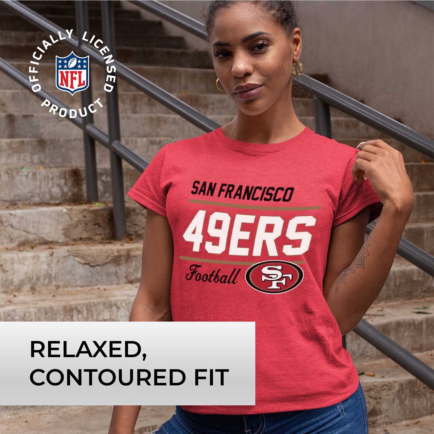 San Francisco 49ers NFL Gameday Women's Relaxed Fit T-shirt - Red