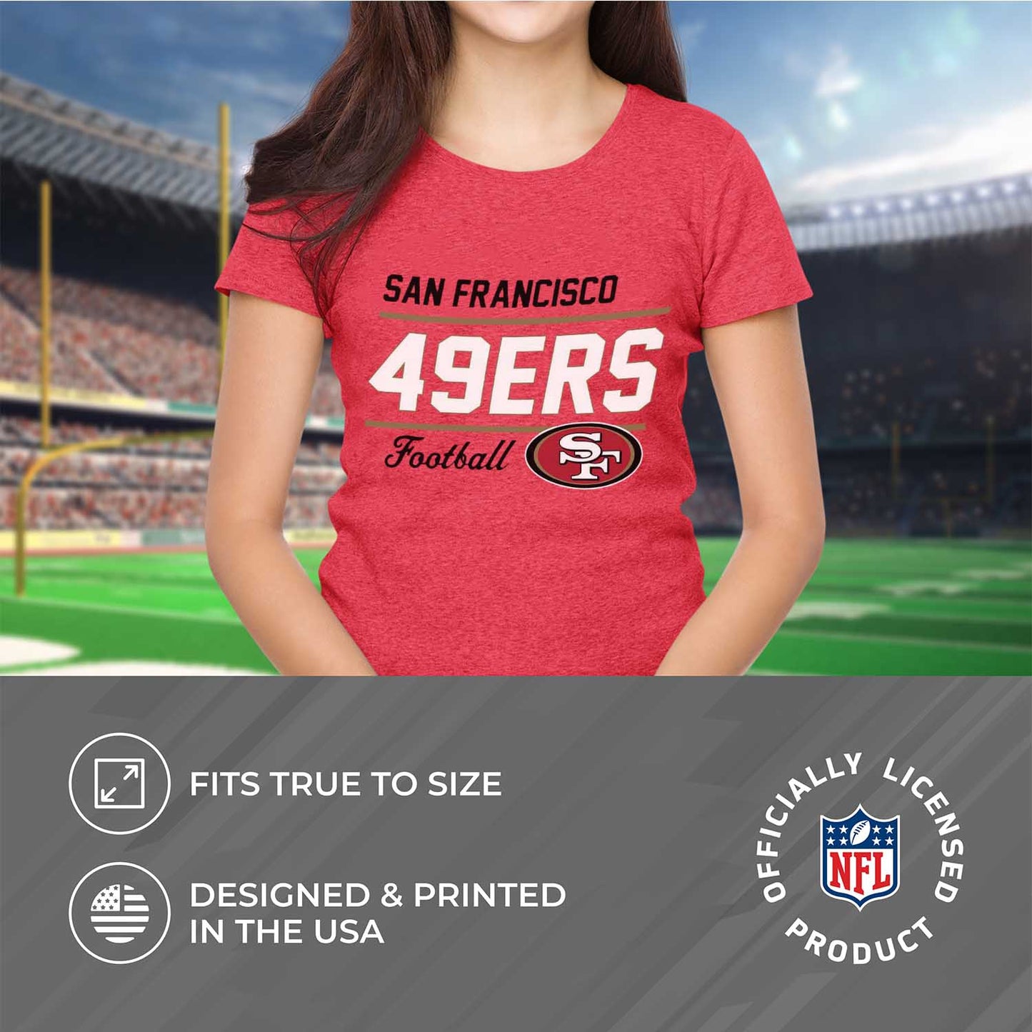 San Francisco 49ers NFL Gameday Women's Relaxed Fit T-shirt - Red