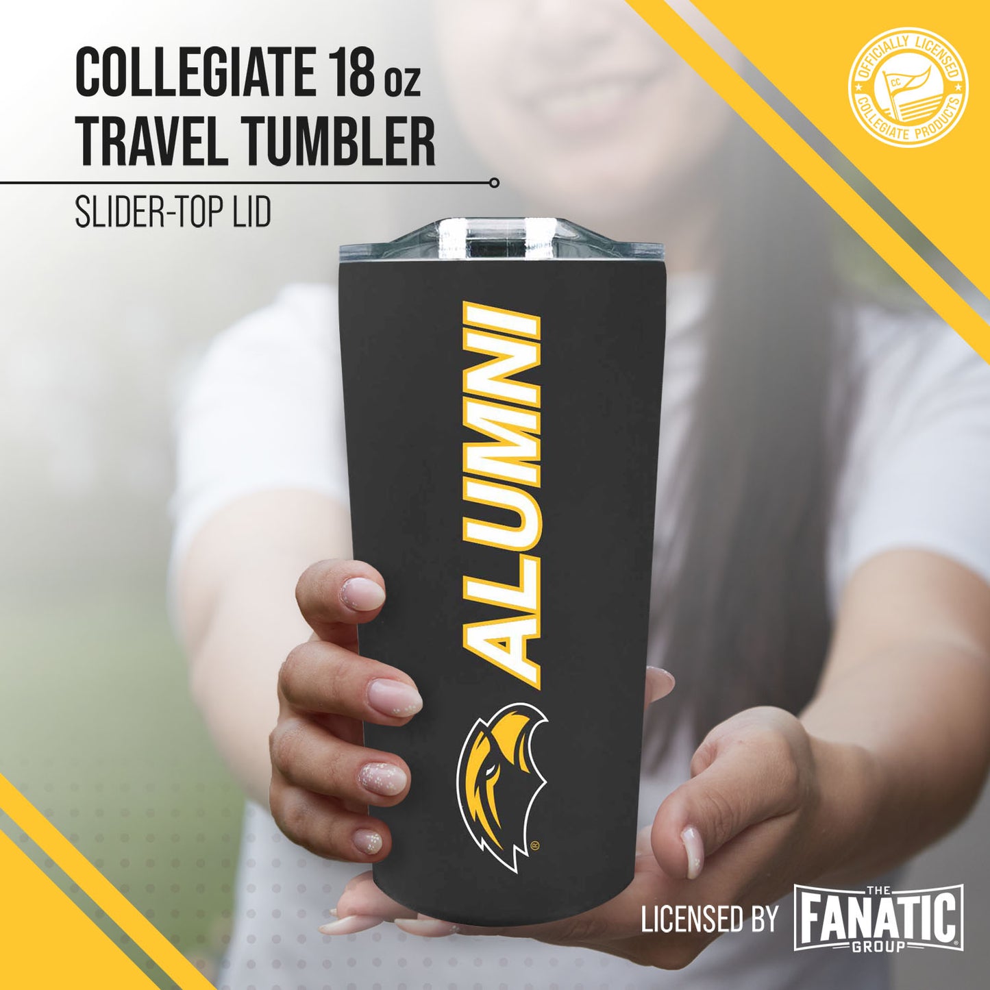 Southern Miss Golden Eagles Collegiate Stainless Steel Travel Tumbler for Alumni - Black