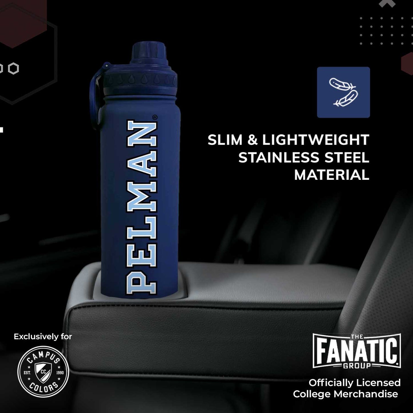 Spelman College NCAA Stainless Steel Water Bottle - Navy