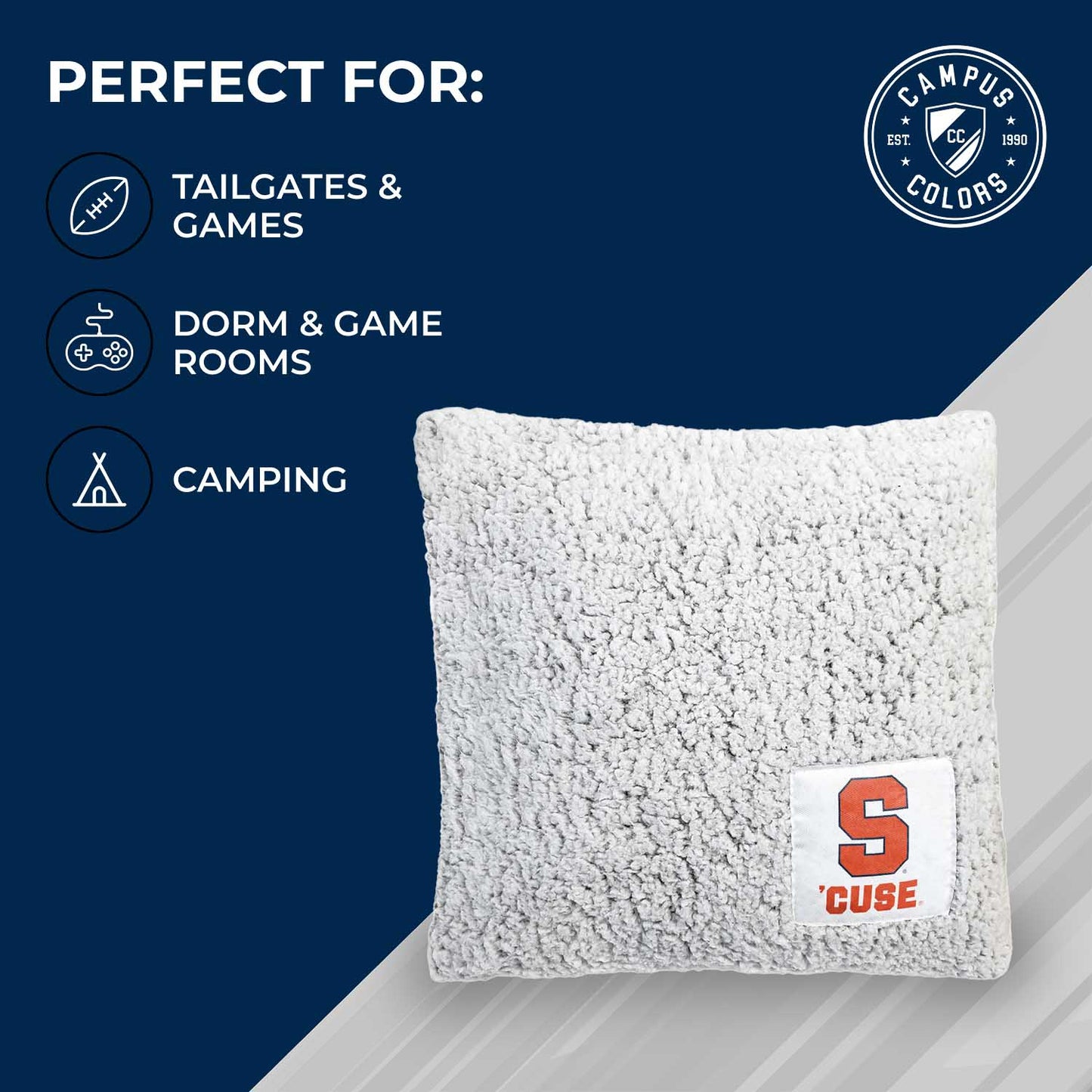 Syracuse Orange Two Tone Sherpa Throw Pillow - Team Color
