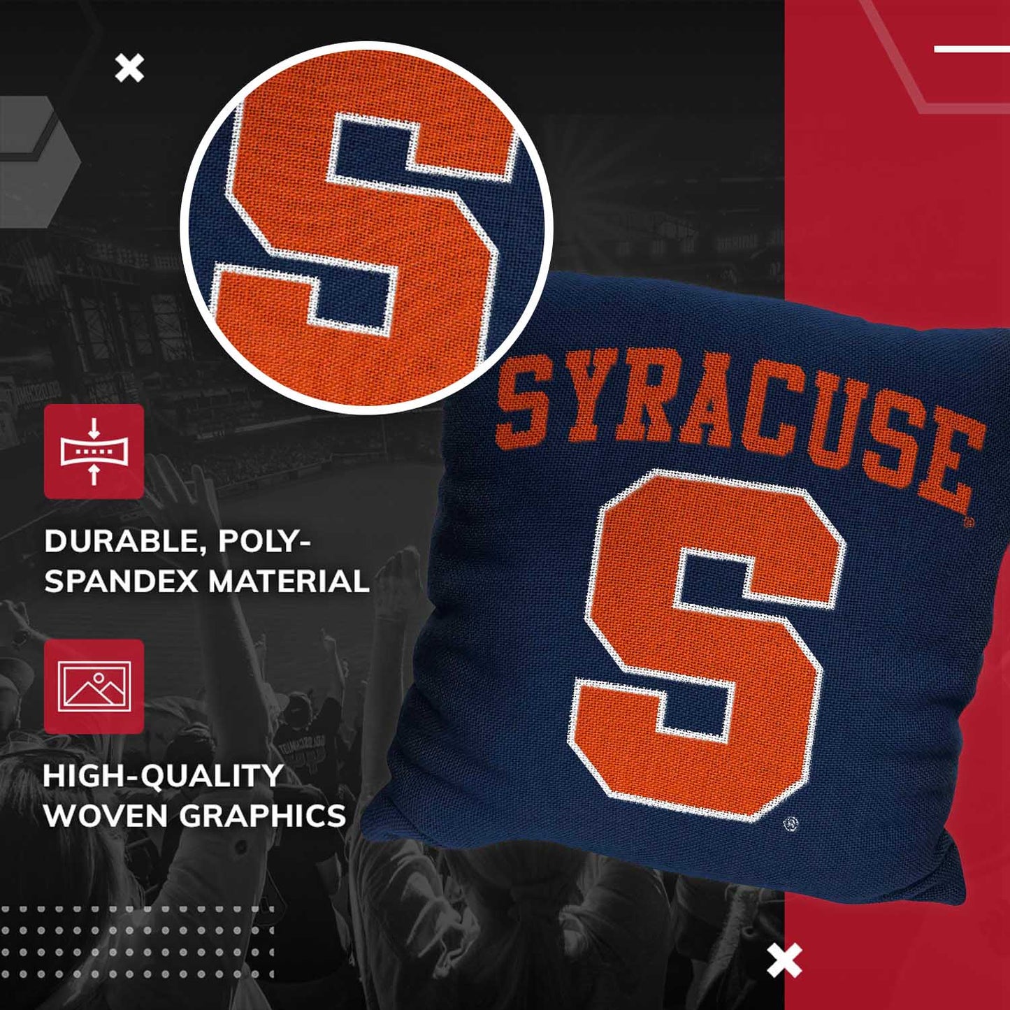 Syracuse Orange NCAA Decorative Pillow - Navy