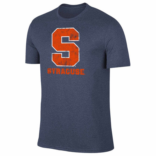 Syracuse Orange Adult MVP Heathered Cotton Blend T-Shirt - Navy