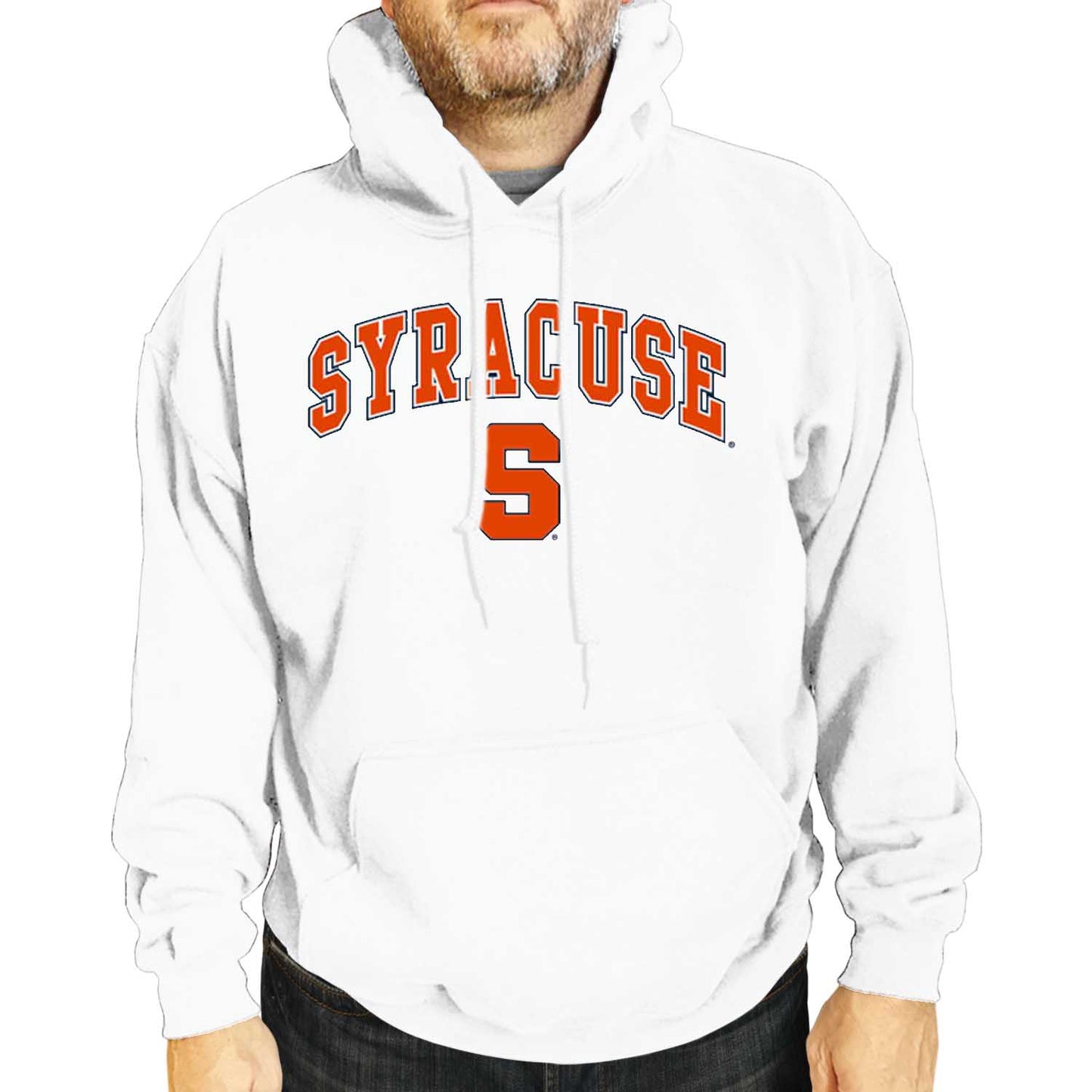 Syracuse Orange Adult Arch & Logo Soft Style Gameday Hooded Sweatshirt - White