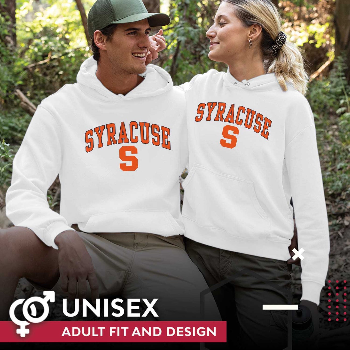 Syracuse Orange Adult Arch & Logo Soft Style Gameday Hooded Sweatshirt - White