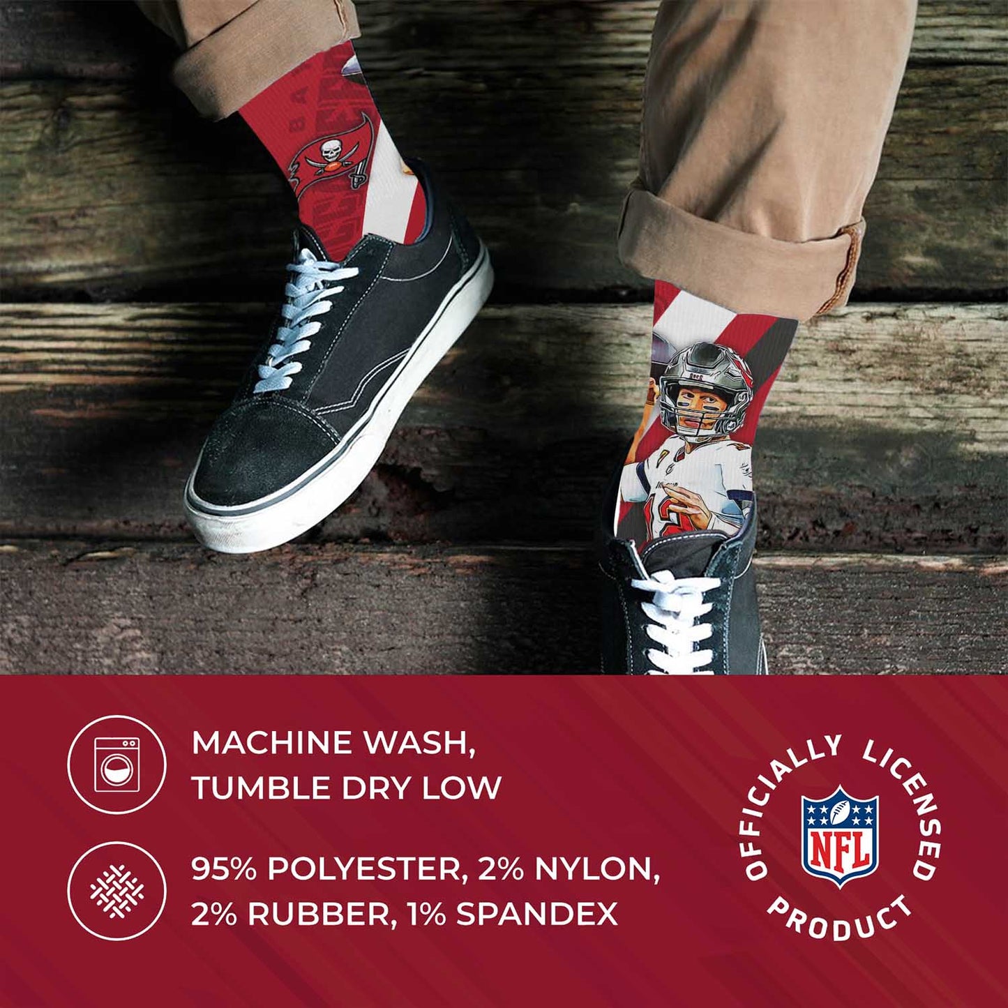 Tampa Bay Buccaneers NFL Youth Player Stripe Sock - Red