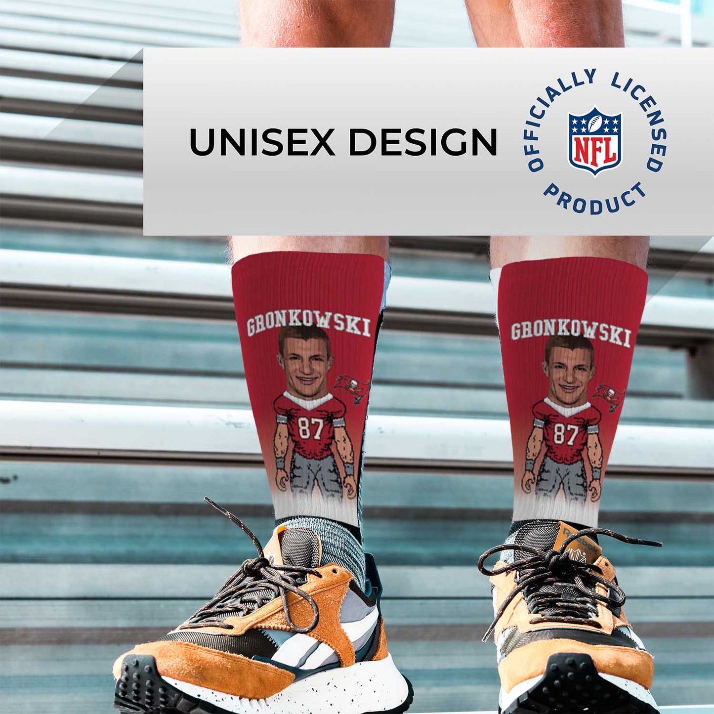 Tampa Bay Buccaneers NFL Youth V Curve Socks - Cardinal