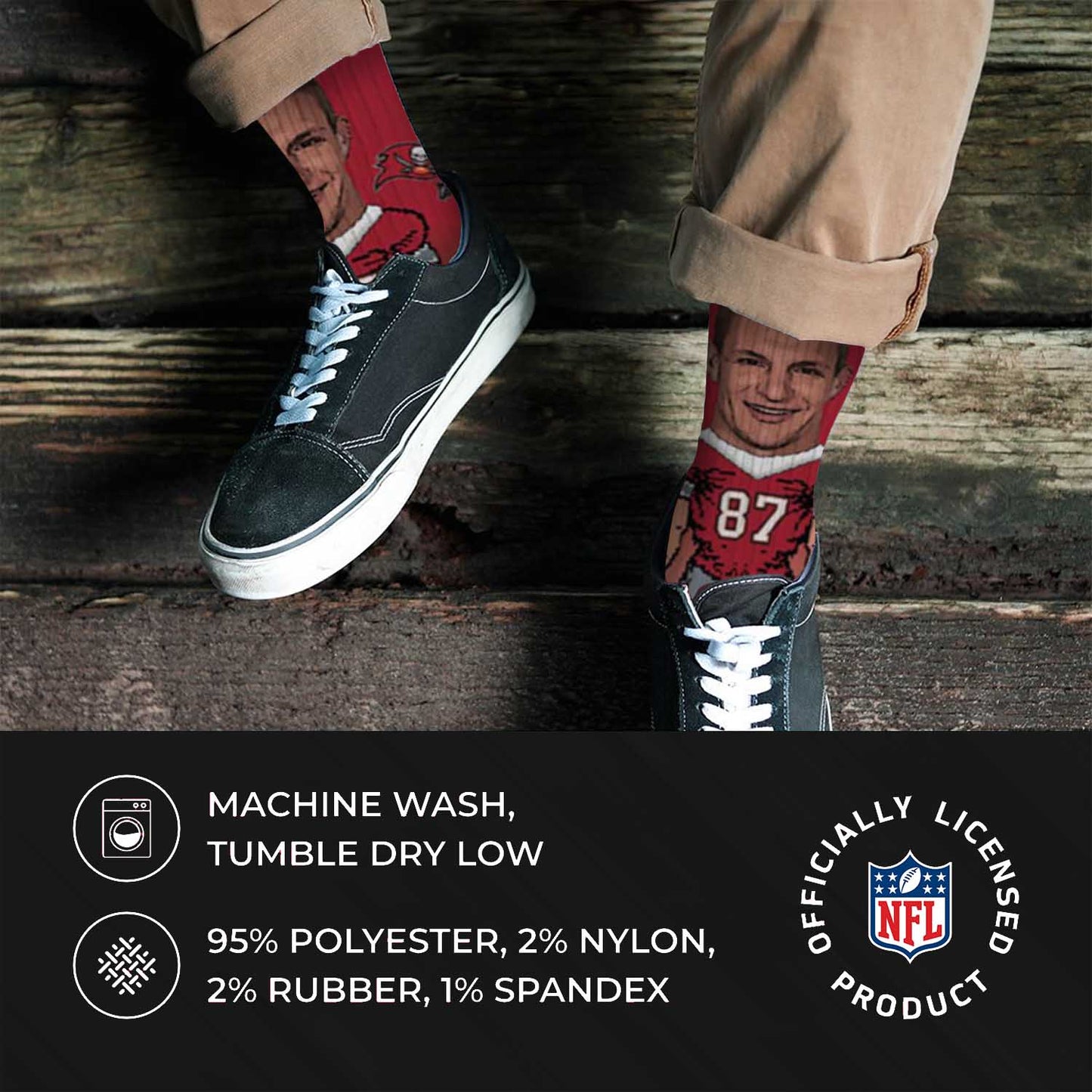 Tampa Bay Buccaneers NFL Youth V Curve Socks - Cardinal