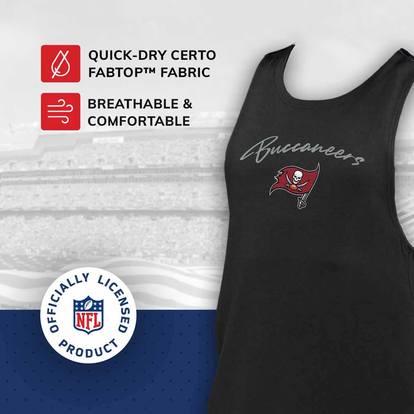 Tampa Bay Buccaneers NFL Women's Muscle Tank - Black