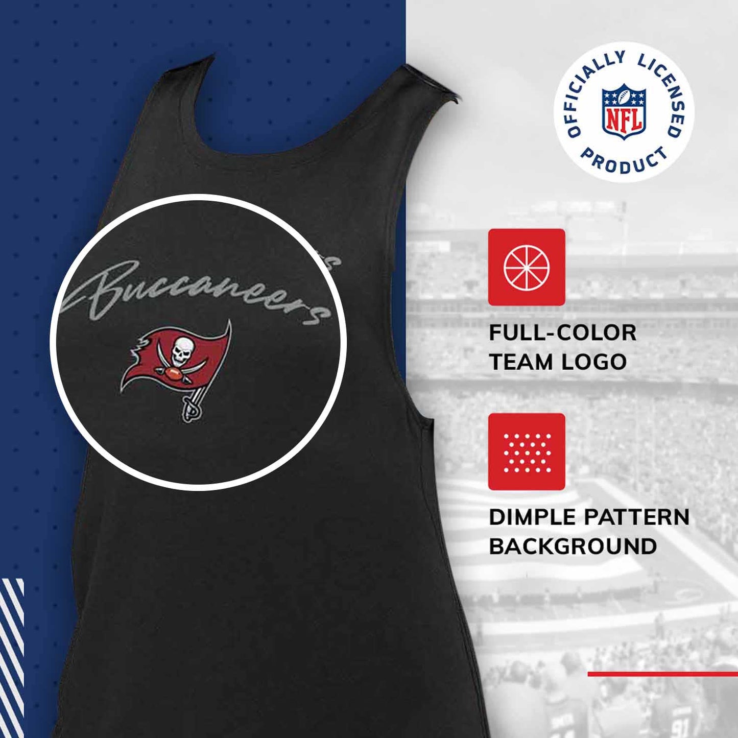 Tampa Bay Buccaneers NFL Women's Muscle Tank - Black