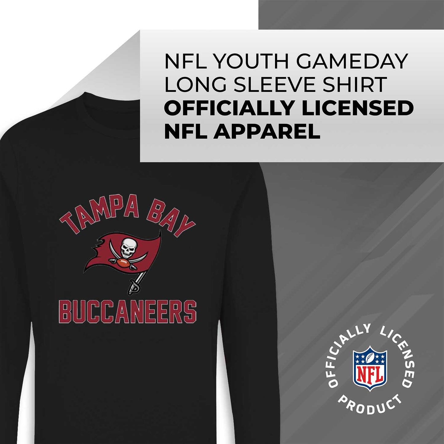 Tampa Bay Buccaneers NFL Youth Gameday Crewneck Sweatshirt - Black