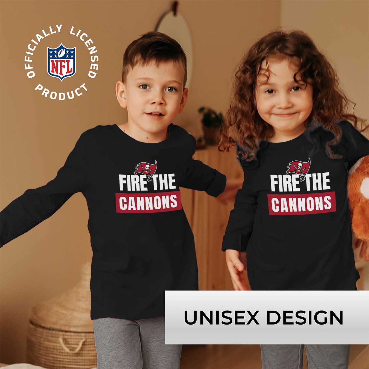 Tampa Bay Buccaneers NFL Youth Team Slogan Long Sleeve Shirt - Black