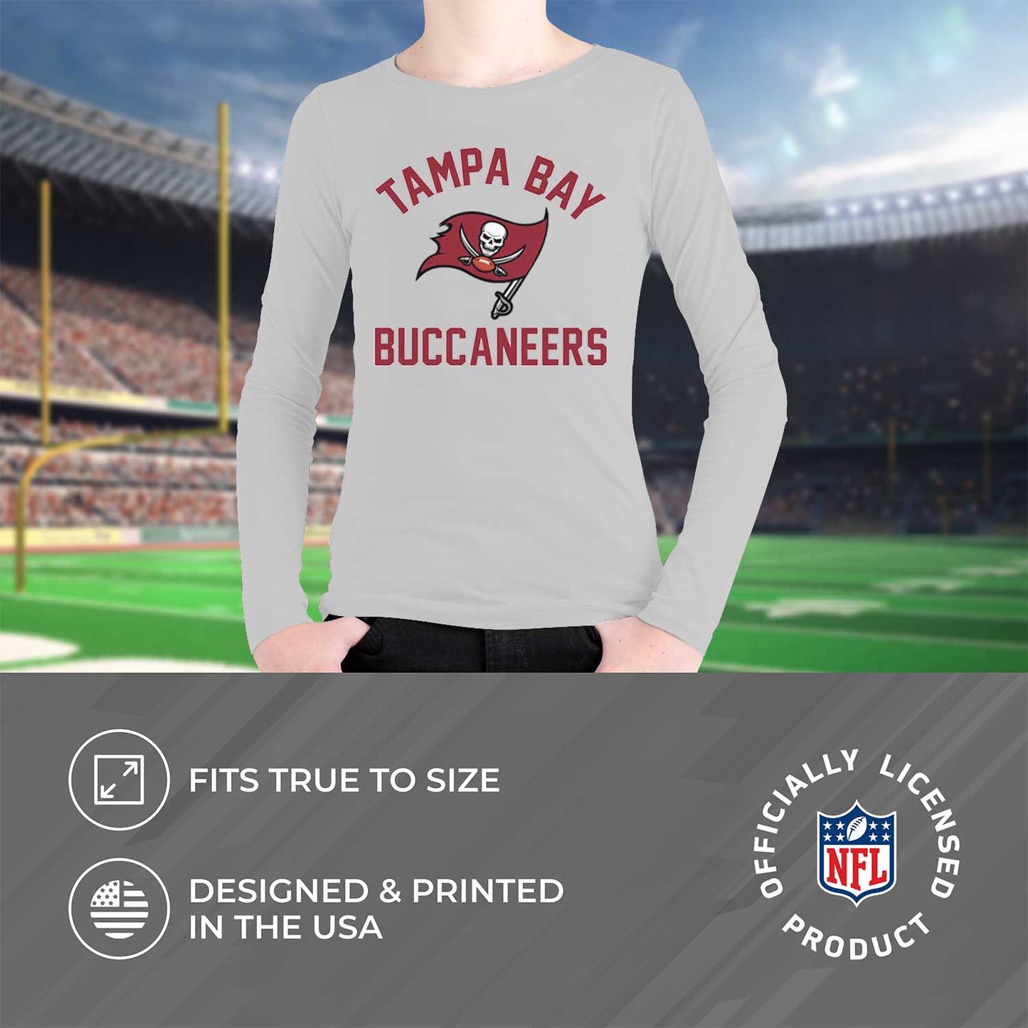 Tampa Bay Buccaneers NFL Youth Gameday Crewneck Sweatshirt - Gray