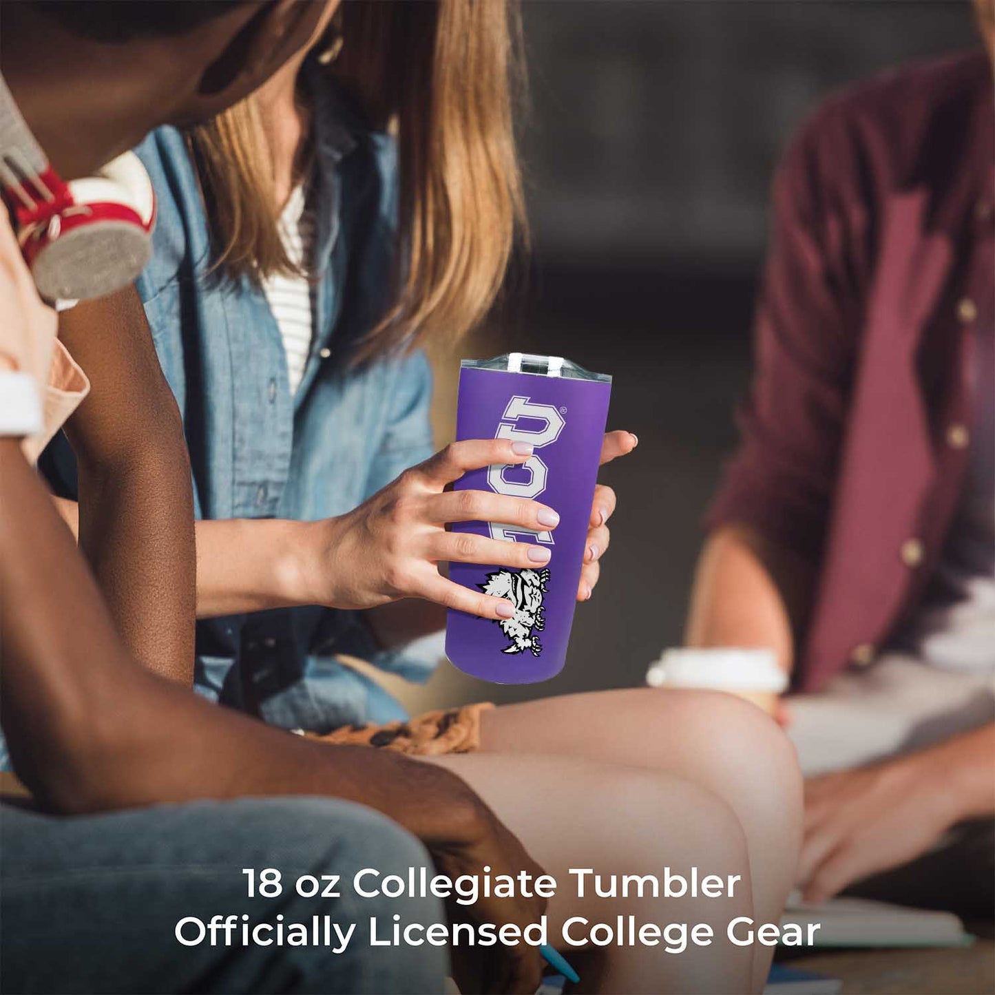 TCU Horned Frogs NCAA Stainless Steel Tumbler perfect for Gameday - Purple