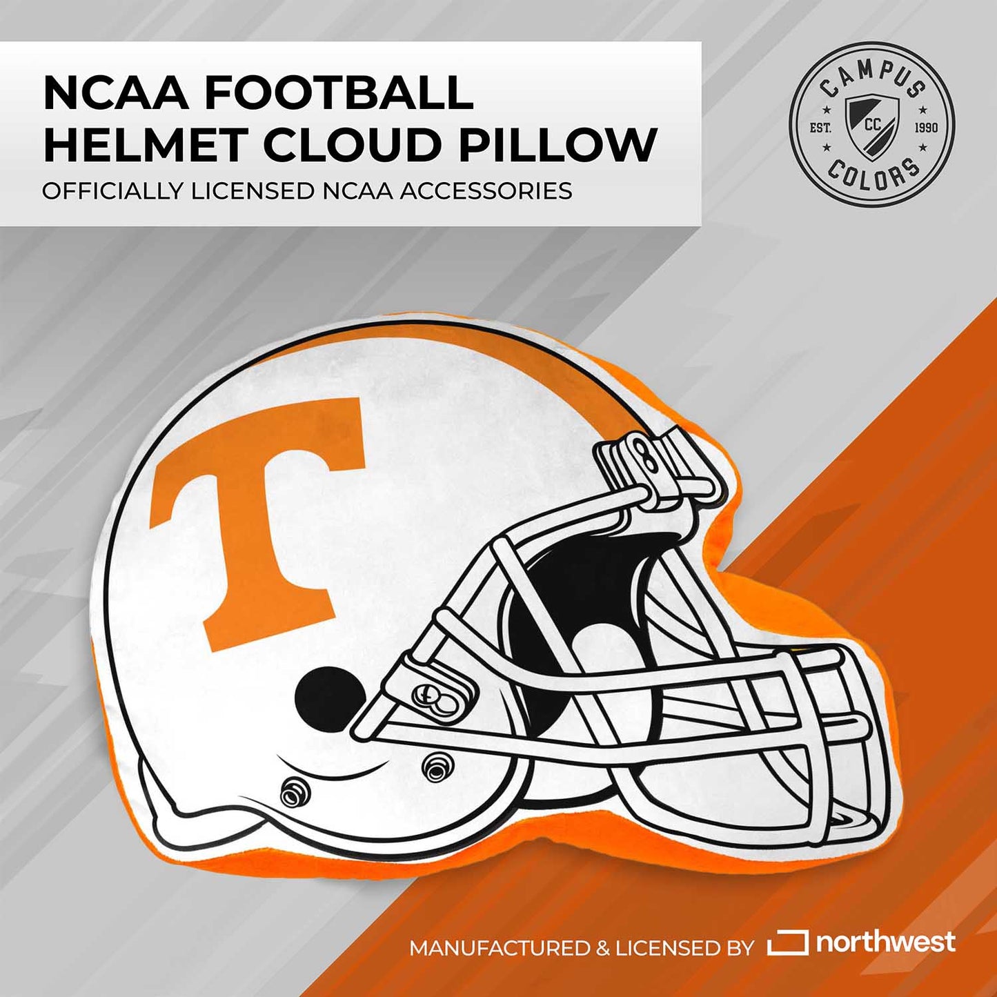 Tennessee Volunteers NCAA Helmet Super Soft Football Pillow - White