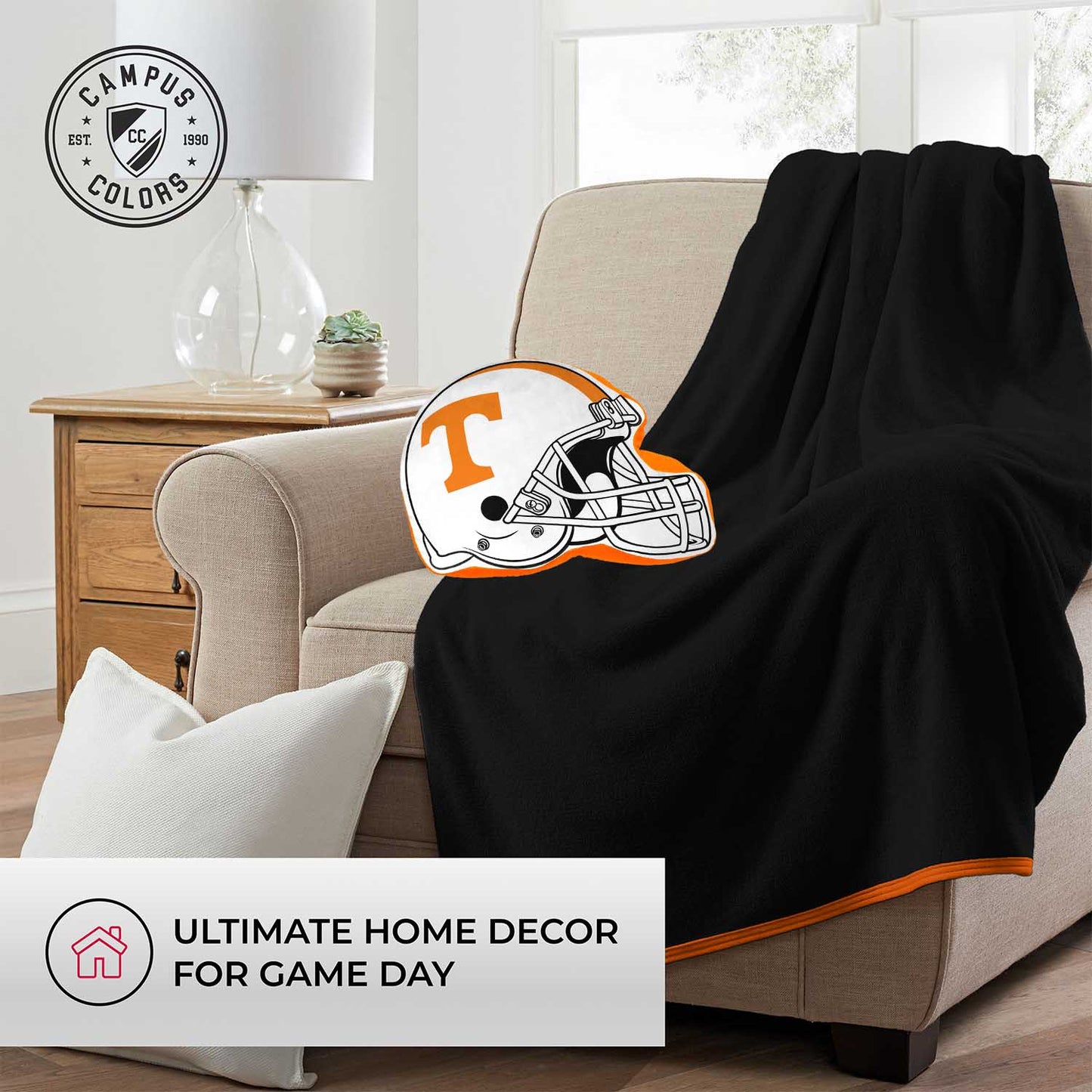 Tennessee Volunteers NCAA Helmet Super Soft Football Pillow - White