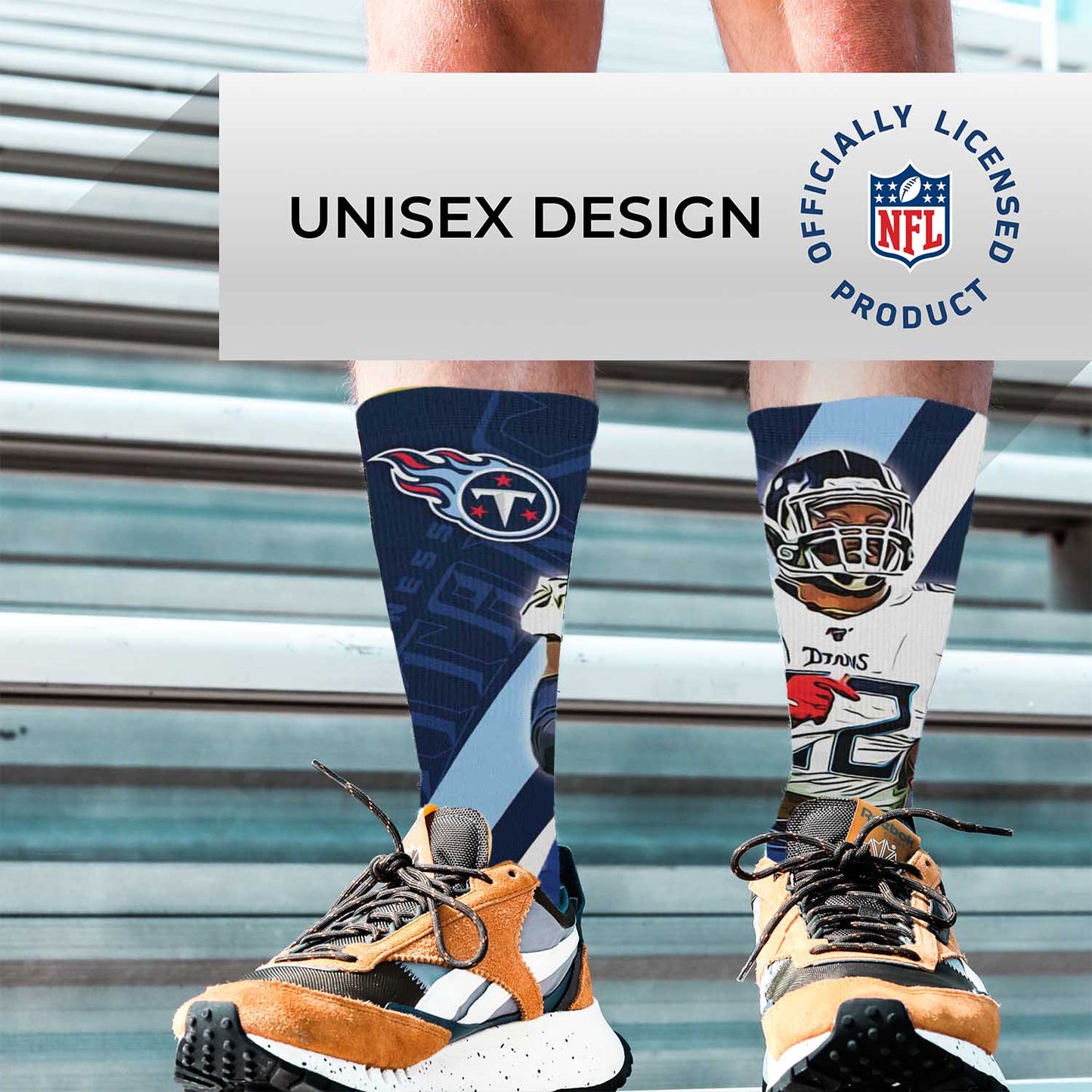 Tennessee Titans NFL Adult Player Stripe Sock - Navy