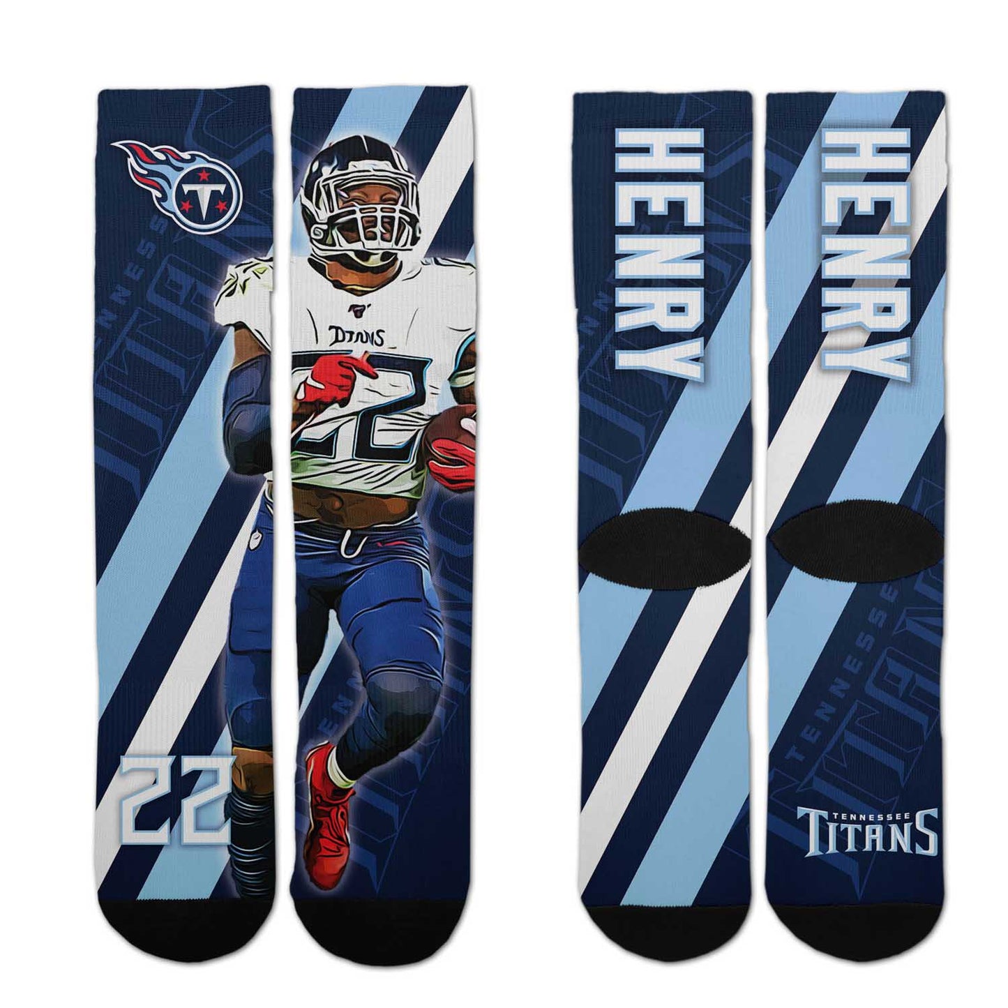 Tennessee Titans NFL Adult Player Stripe Sock - Navy