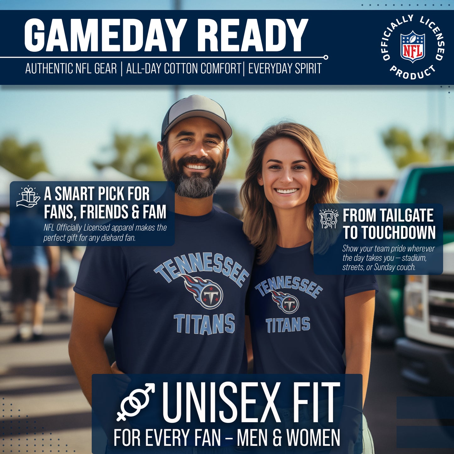 Tennessee Titans NFL Adult Gameday T-Shirt - Navy