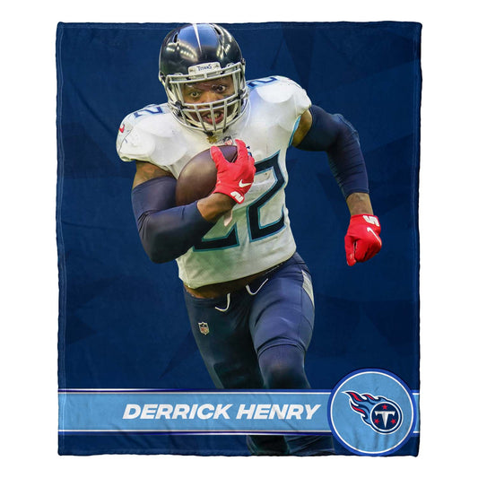 Tennessee Titans Northwest NFL Hi-Def Derrick Henry Silk Blanket - NAVY #22