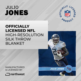 Tennessee Titans Northwest NFL Hi-Def Julio Jones Silk Blanket - Navy