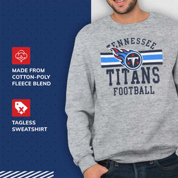 Tennessee Titans NFL Team Stripe Crew Sweatshirt - Sport Gray