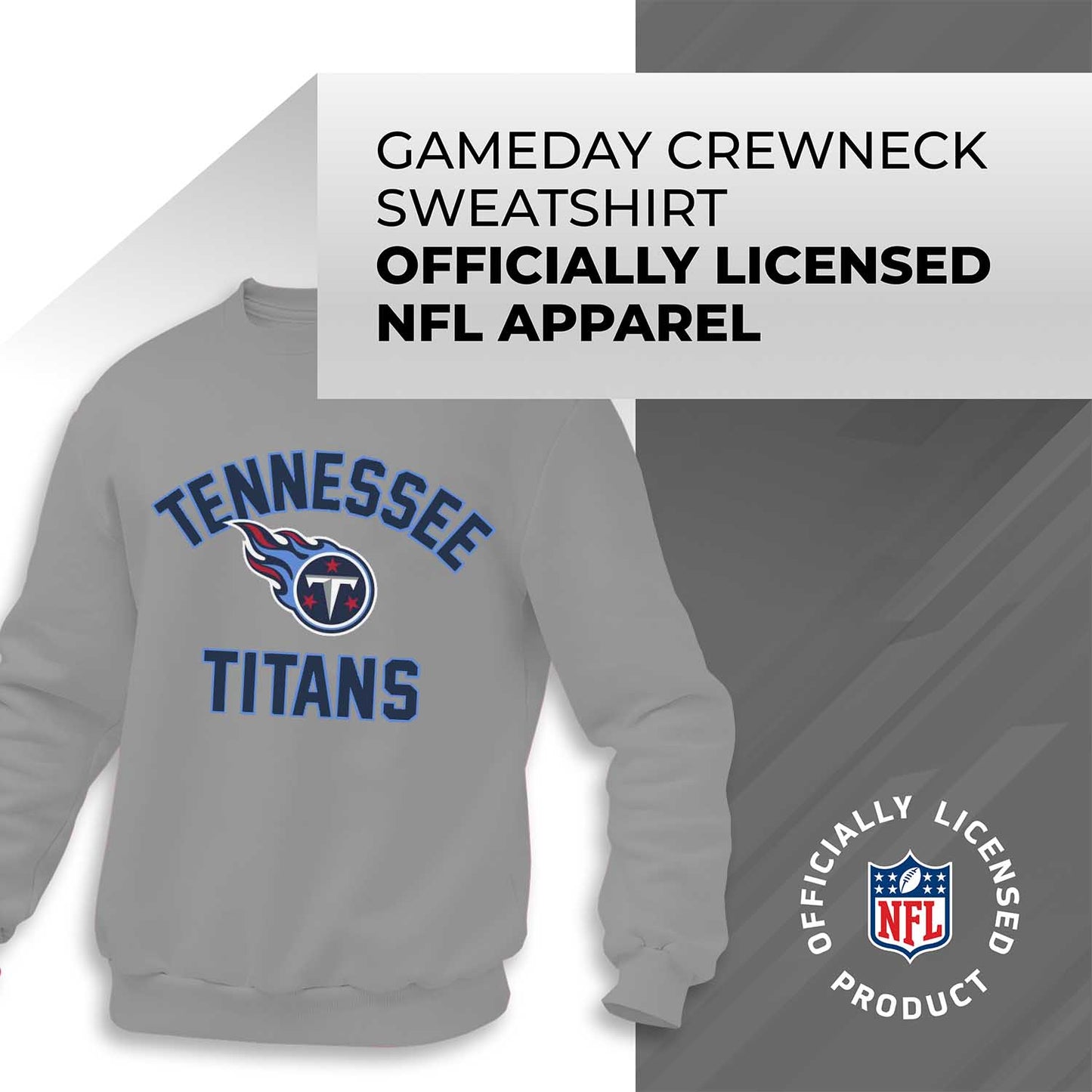 Tennessee Titans NFL Adult Gameday Football Crewneck Sweatshirt - Sport Gray