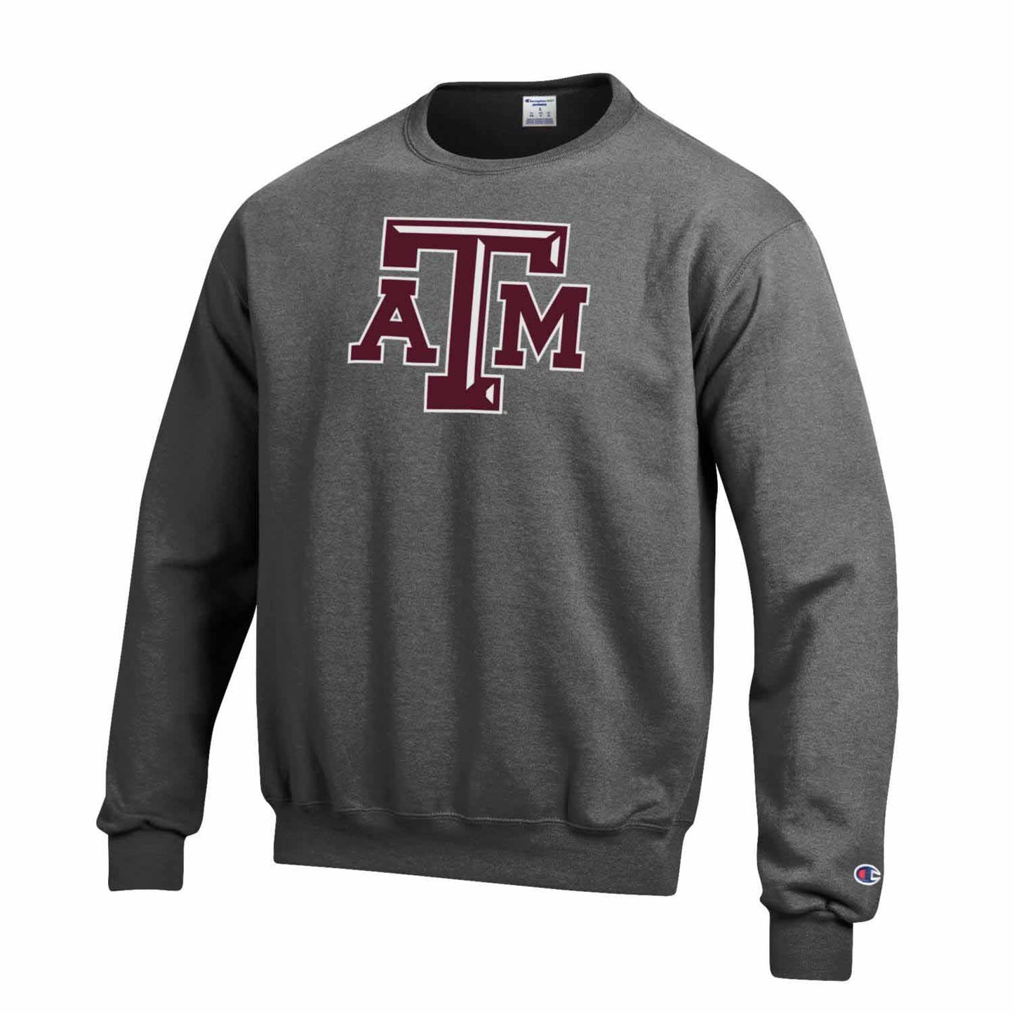 Texas A&M Aggies Adult Mascot Fleece Crewneck - Charcoal
