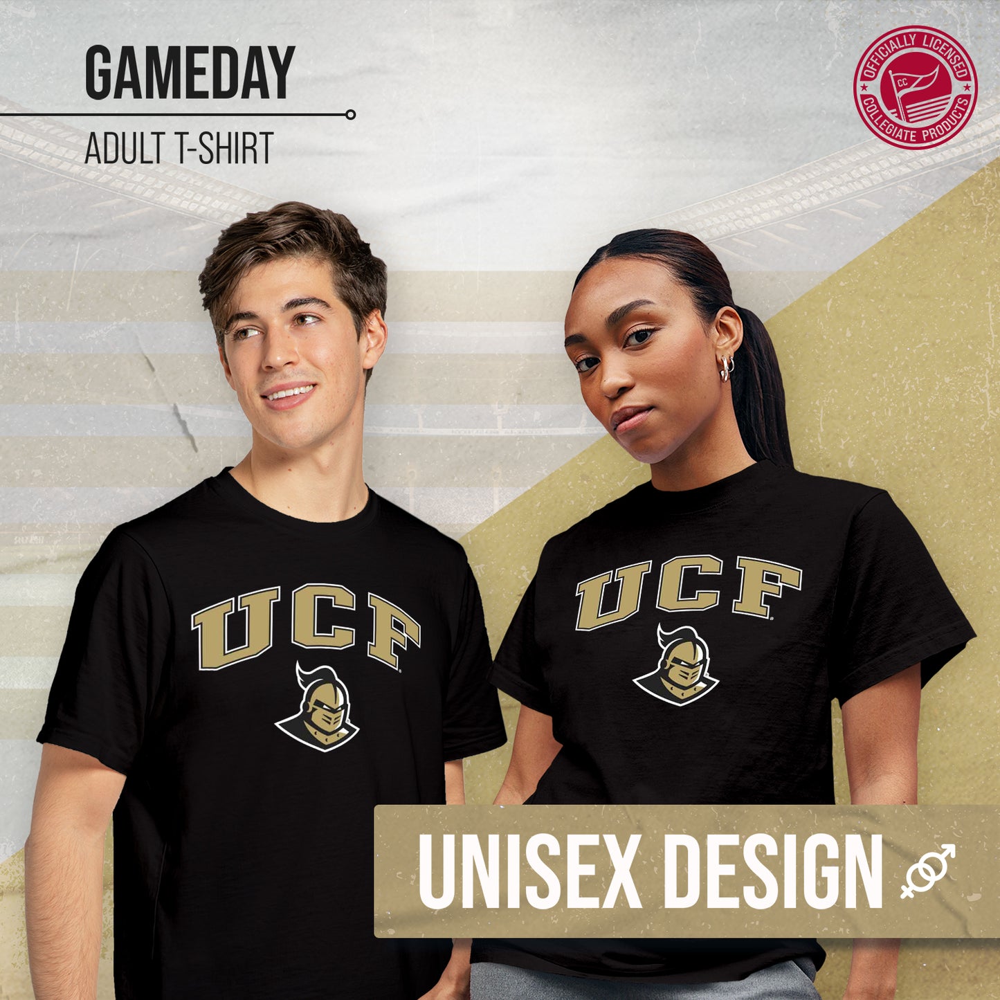 Central Florida Knights NCAA Adult Gameday Cotton T-Shirt - Black