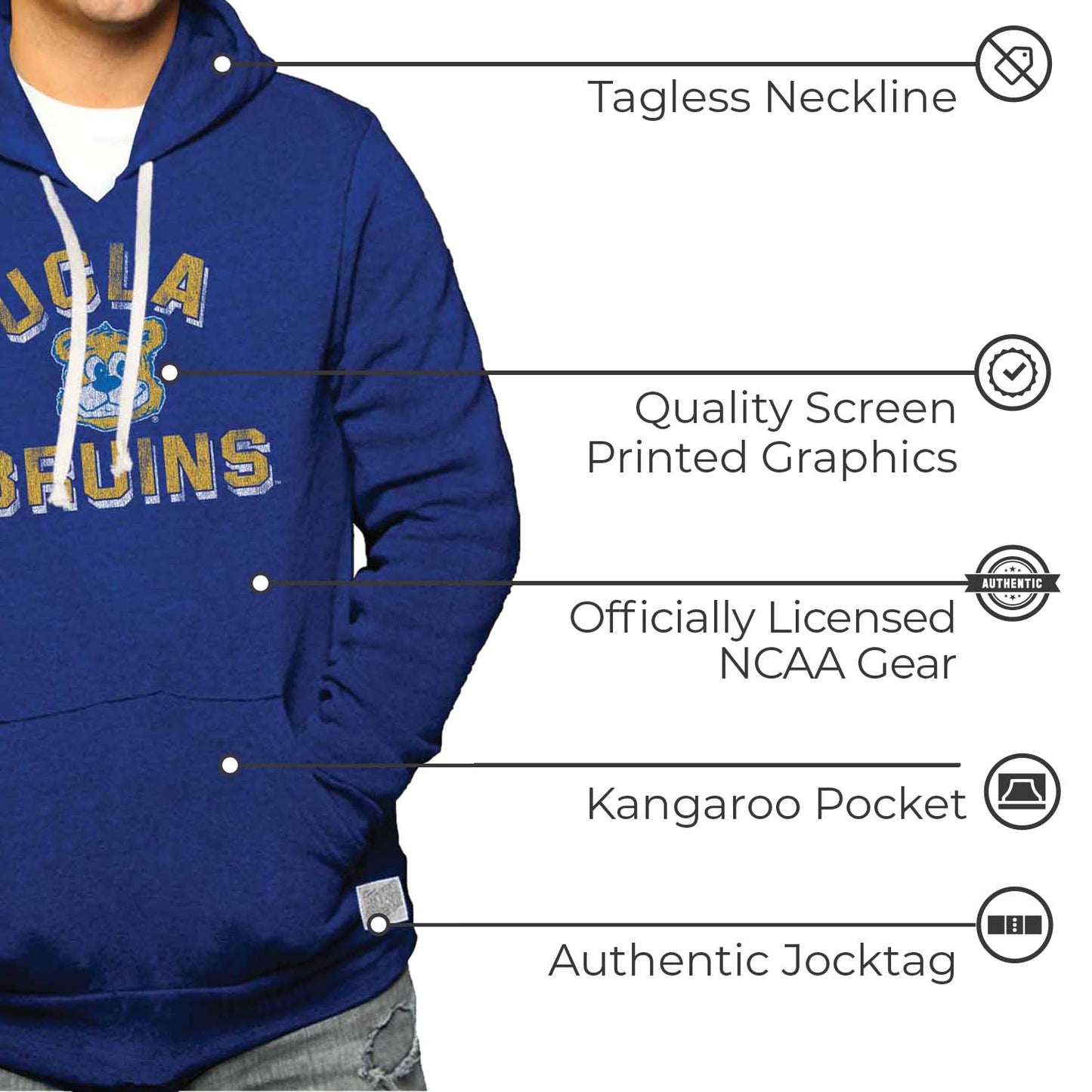 UCLA Bruins Adult University Hoodie - Royal