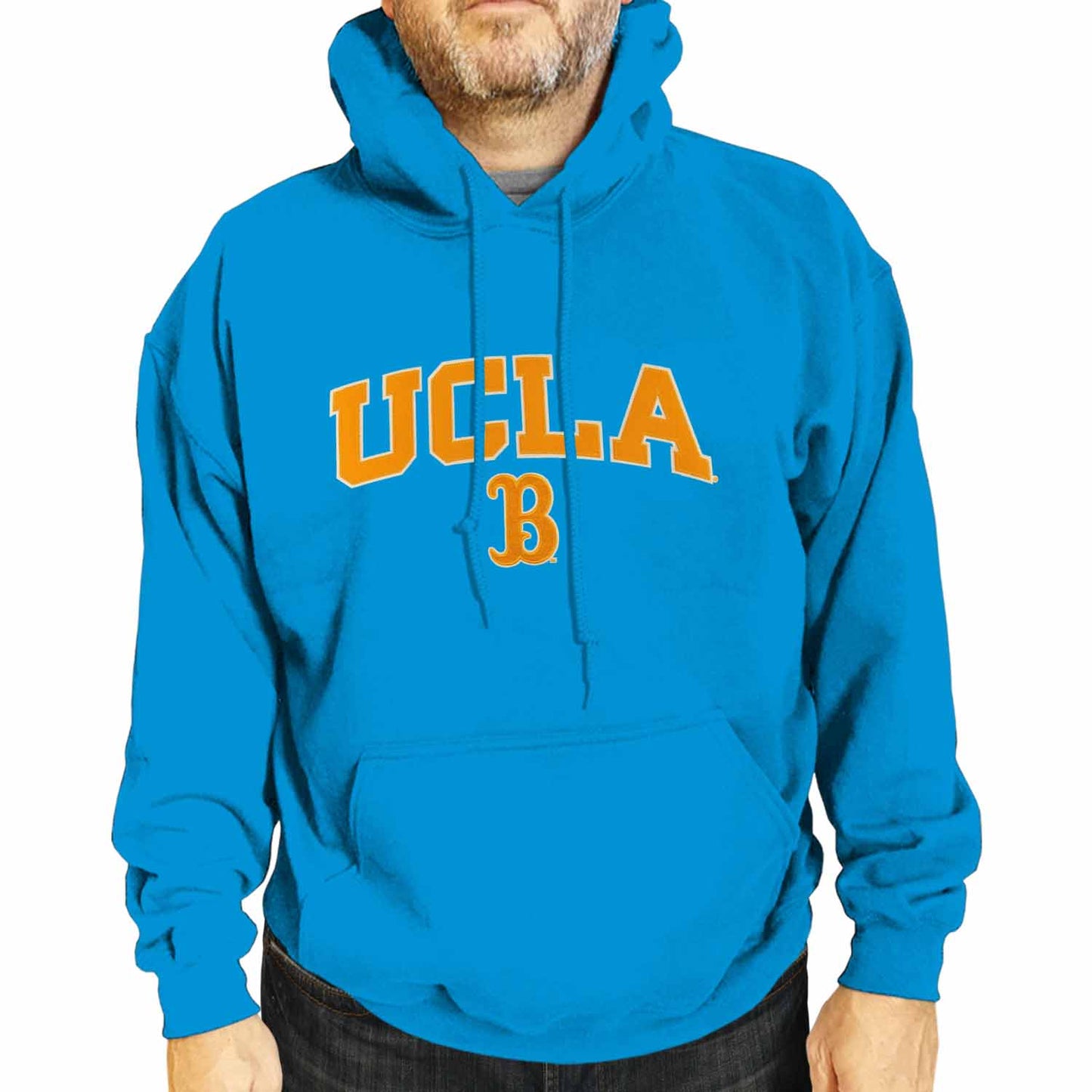 UCLA Bruins NCAA Adult Tackle Twill Hooded Sweatshirt - Light Blue